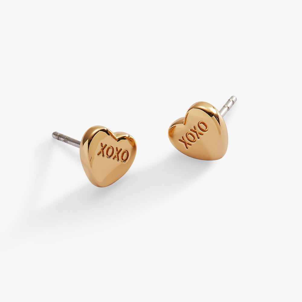 Sweethearts Tough Questions-stud XOXO Gold | Alex and Ani