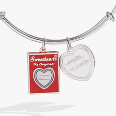 Sweethearts® Box and Tag Duo Charm Bangle Silver | Alex and Ani