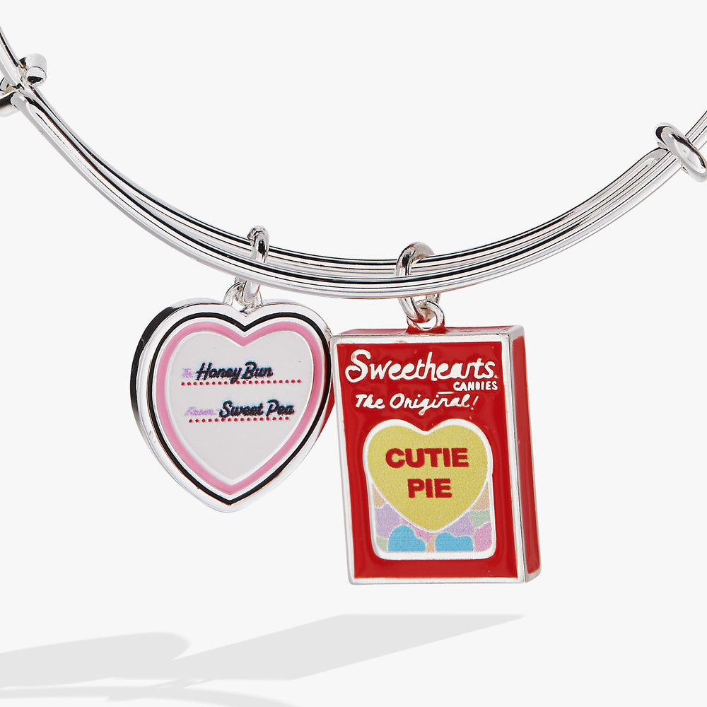 Sweethearts® Box and Tag Duo Charm Bangle Silver | Alex and Ani