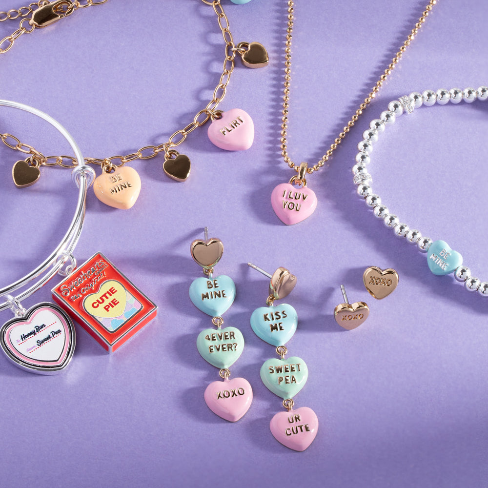 Sweethearts® Box and Tag Duo Charm Bangle Silver | Alex and Ani