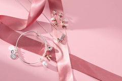 Hope Breast Cancer Awareness Pink Ribbon Hope Necklace Two Tone | Alex and Ani