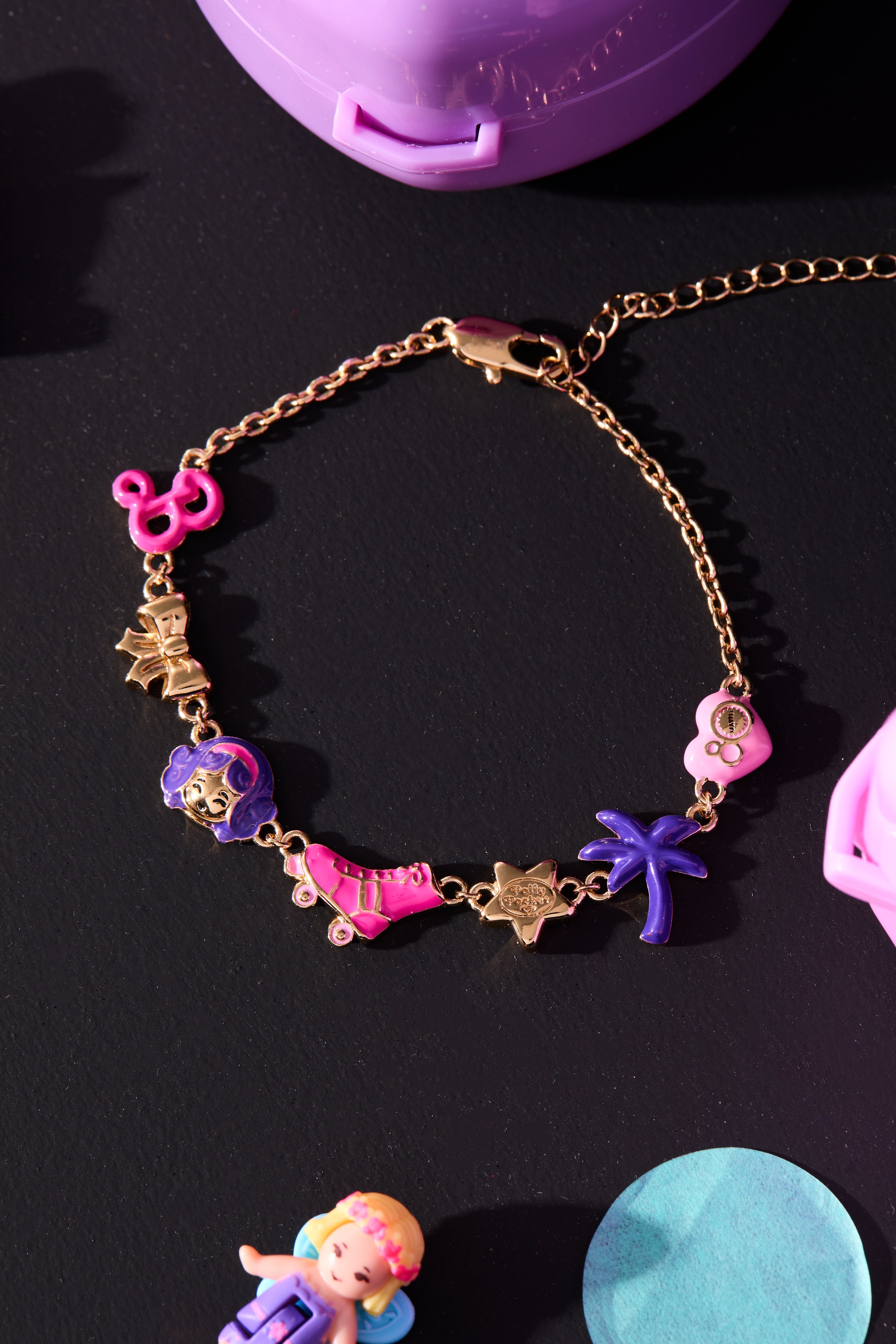Mattel® 80th Barbie™ x Polly Pocket® Bracelet Gold | Alex and Ani