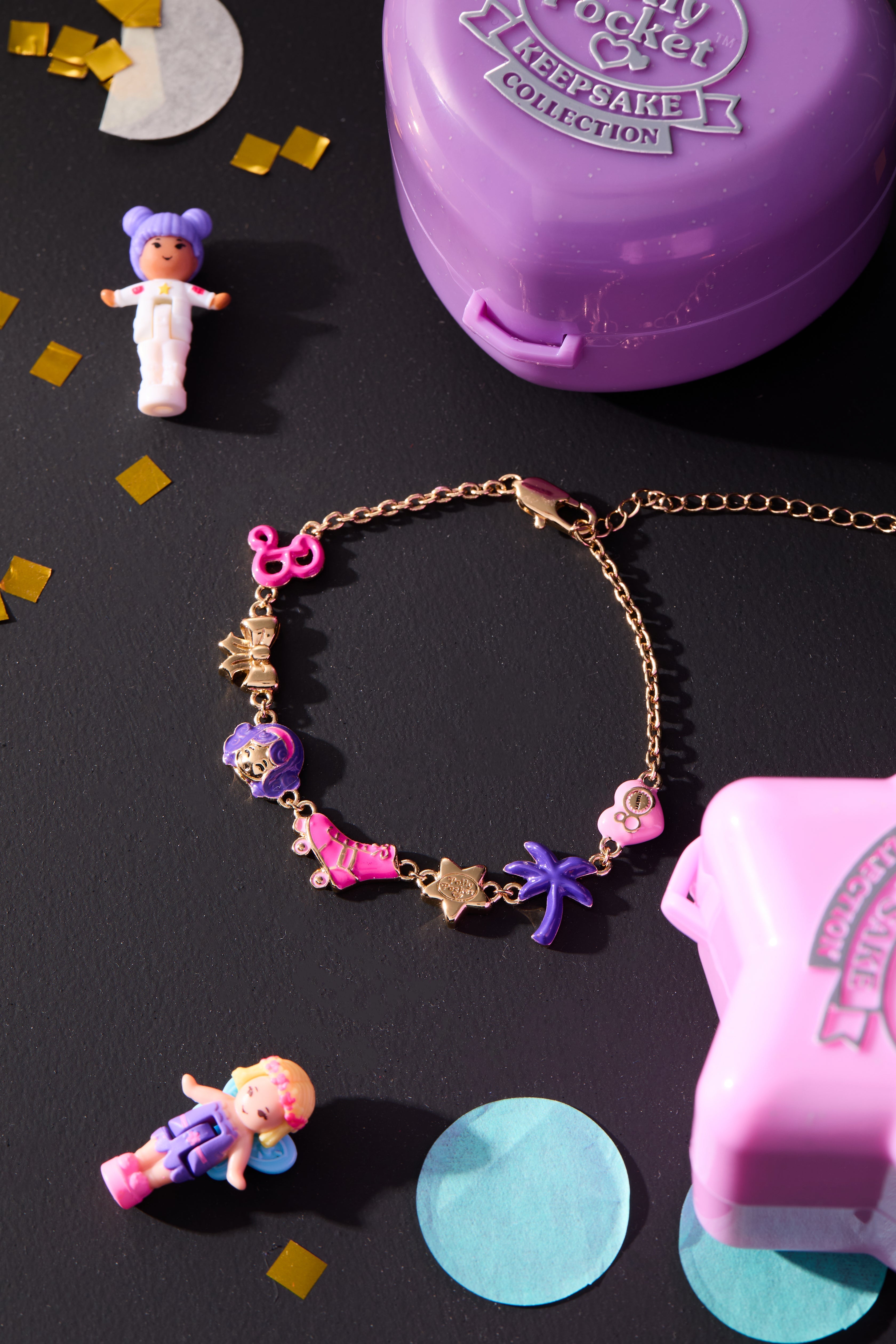 Mattel® 80th Barbie™ x Polly Pocket® Bracelet Gold | Alex and Ani