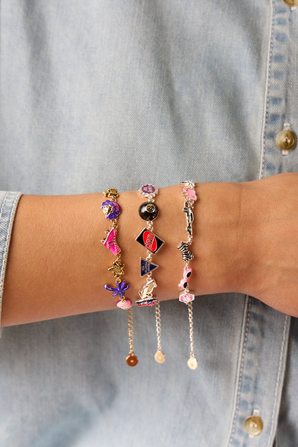 Mattel® 80th Barbie™ x Polly Pocket® Bracelet Gold | Alex and Ani