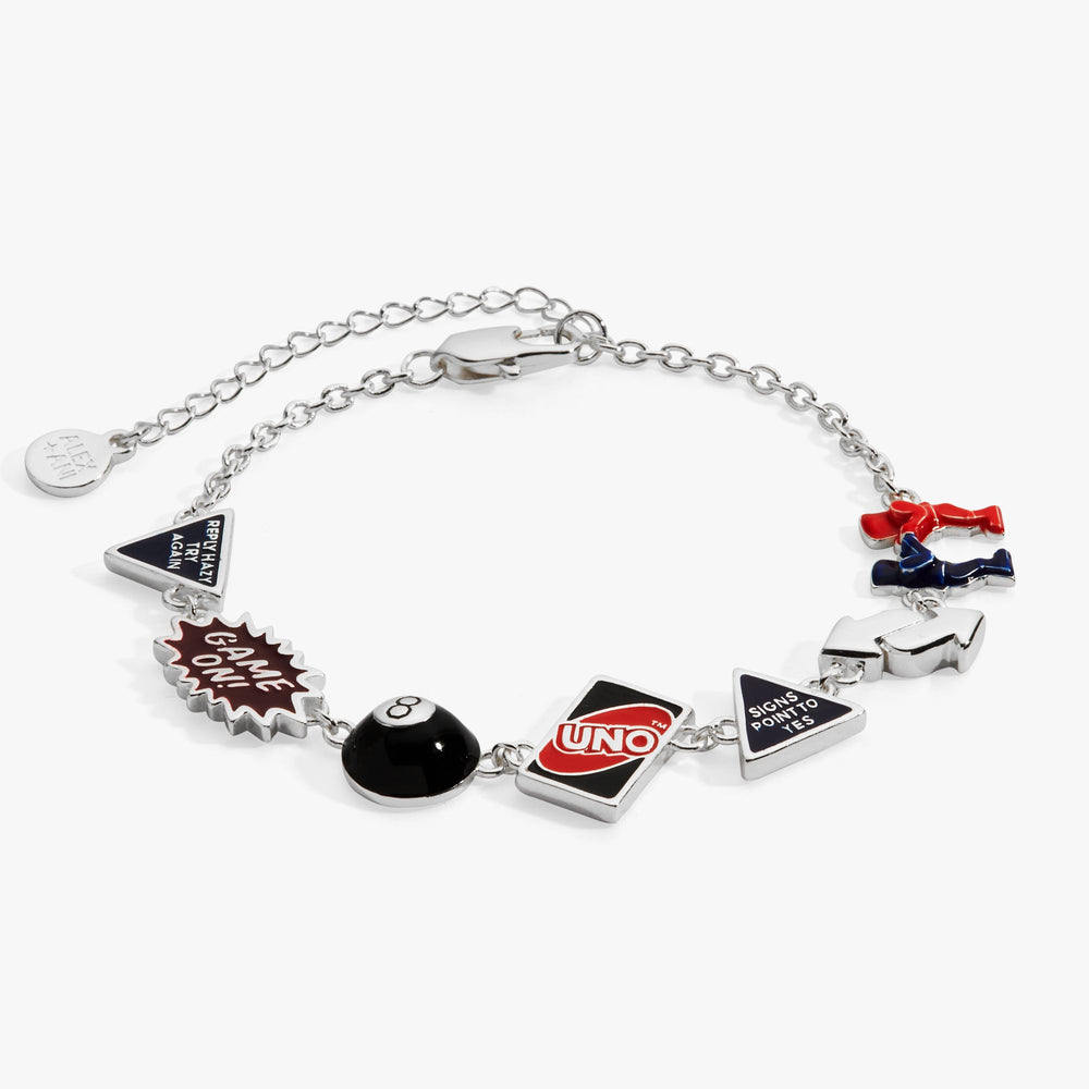 Mattel 80th Game Night Bracelet Silver | Alex and Ani