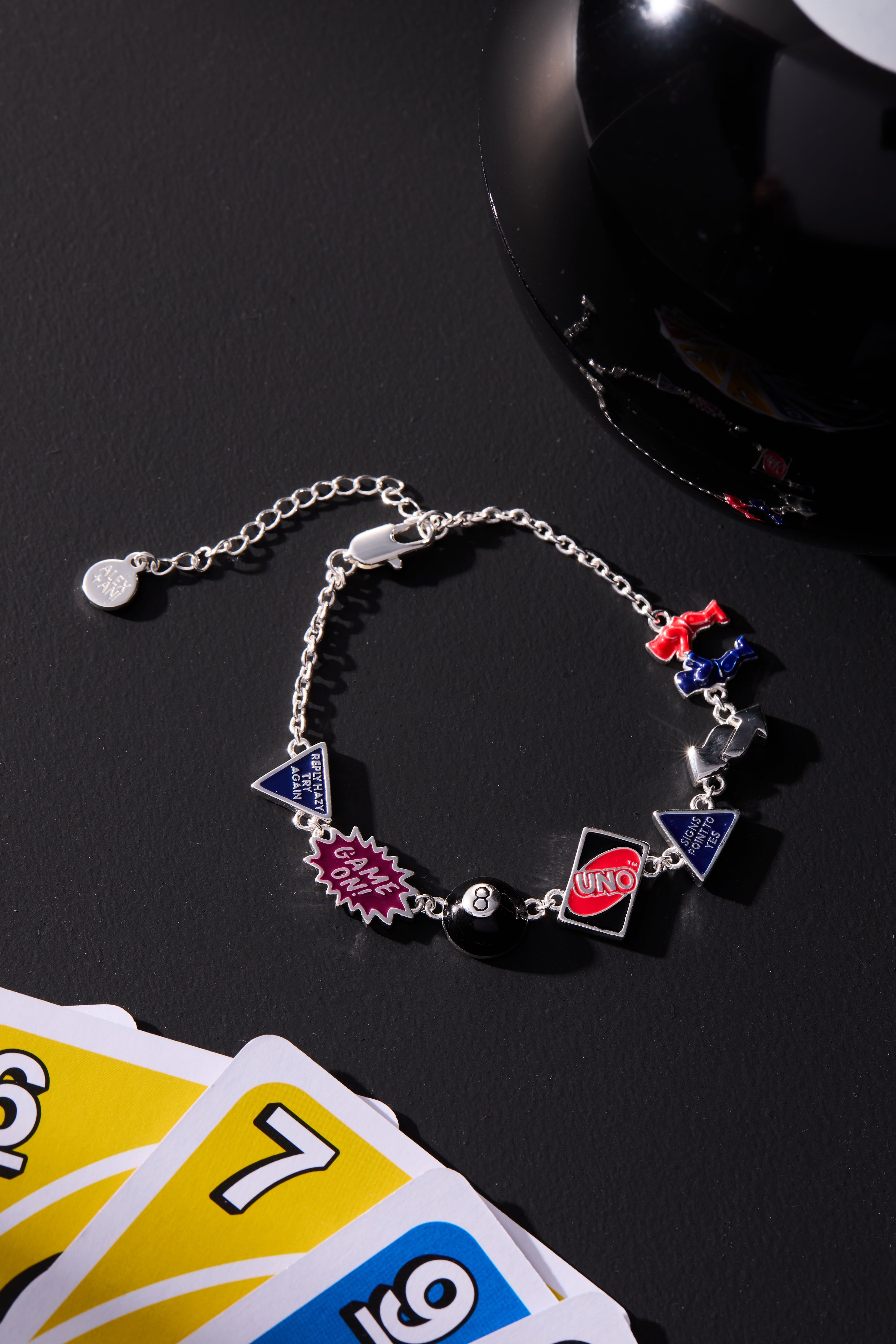 Mattel 80th Game Night Bracelet Silver | Alex and Ani