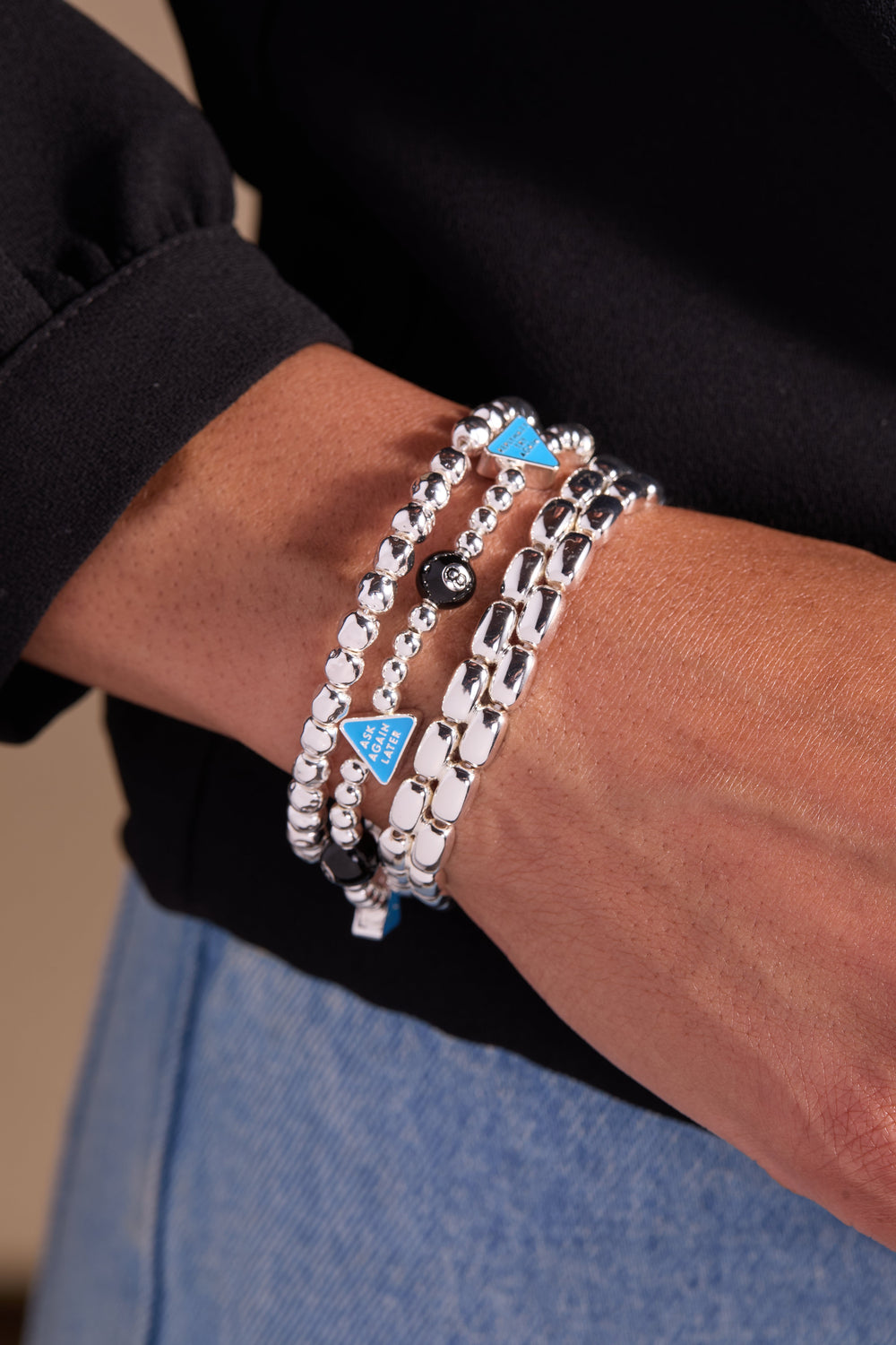 Magic 8 Ball™ Stretch Bracelet Silver | Alex and Ani