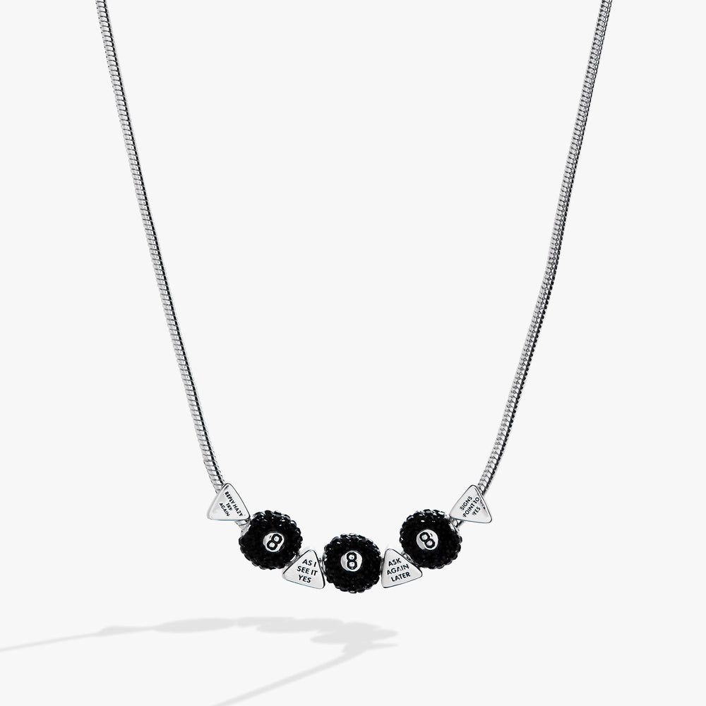 Magic 8 Ball™ Slider Charm Necklace Silver | Alex and Ani