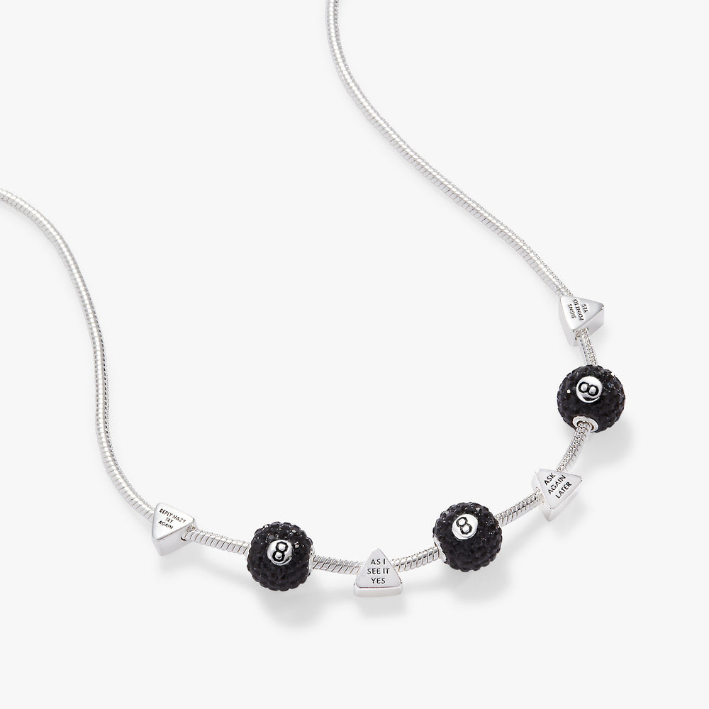 Magic 8 Ball™ Slider Charm Necklace Silver | Alex and Ani