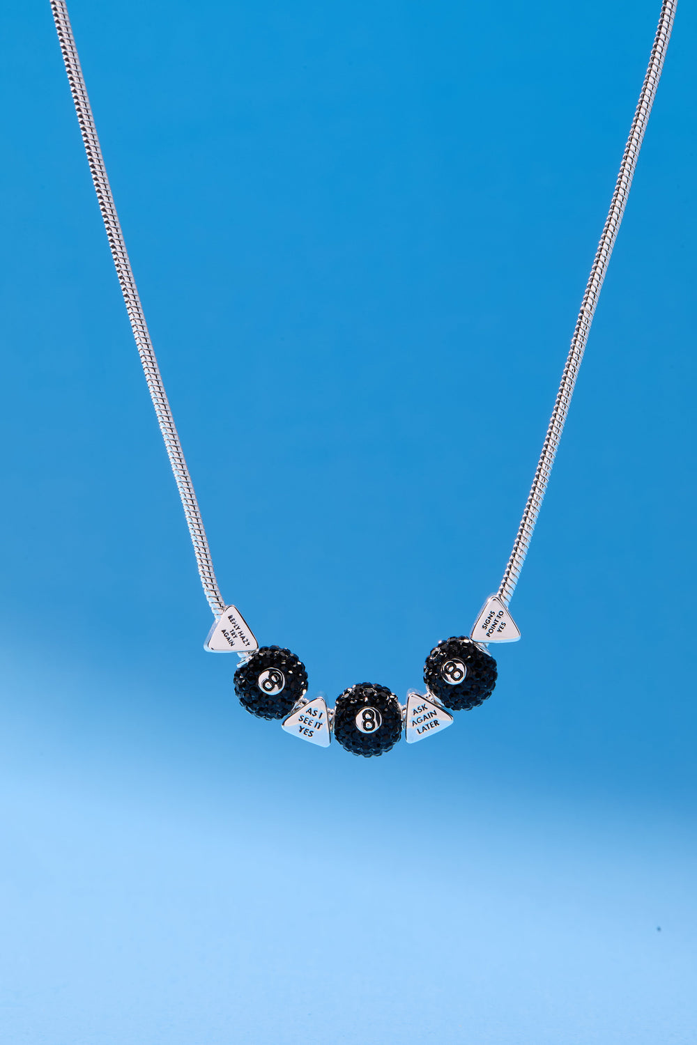 Magic 8 Ball™ Slider Charm Necklace Silver | Alex and Ani