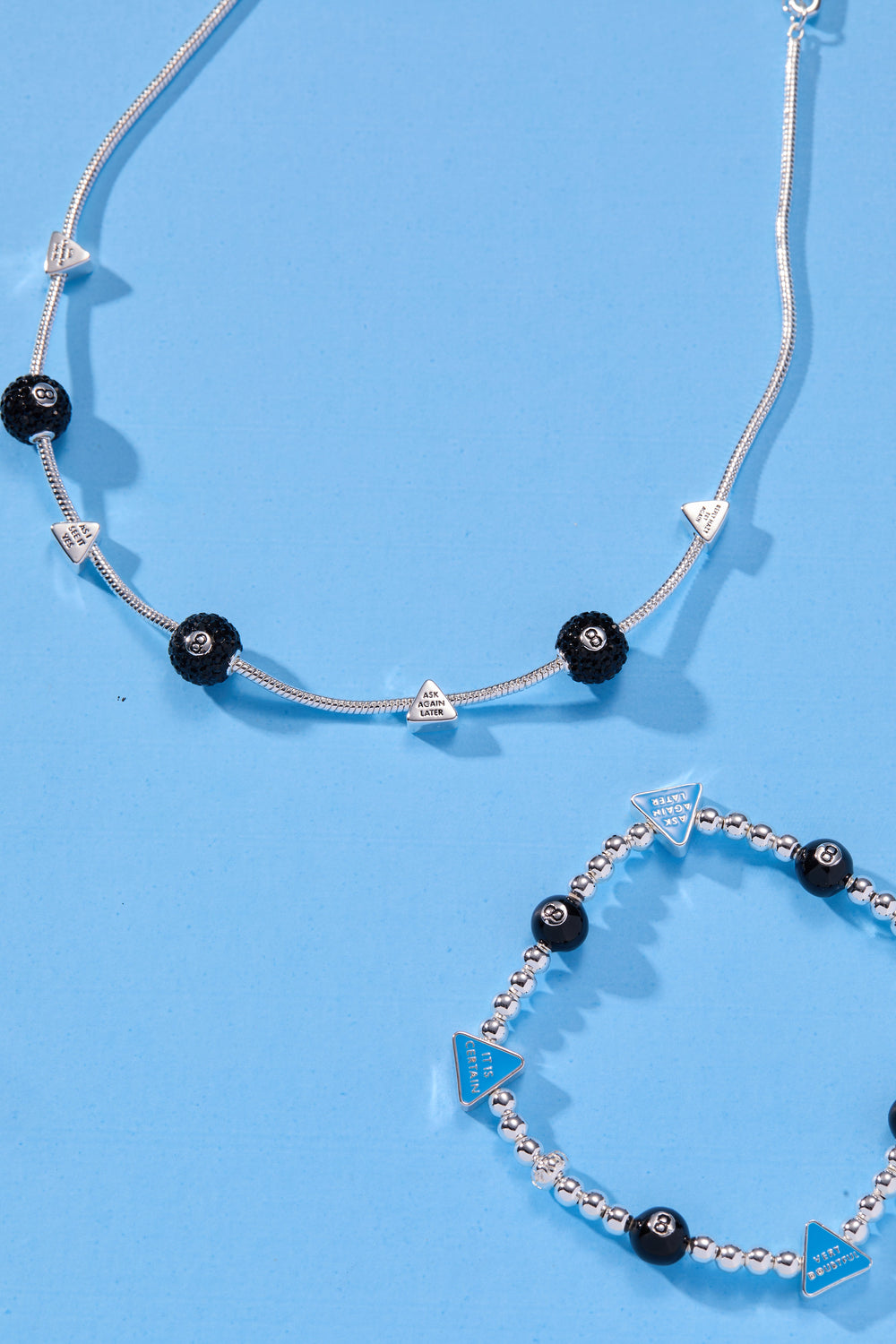 Magic 8 Ball™ Slider Charm Necklace Silver | Alex and Ani
