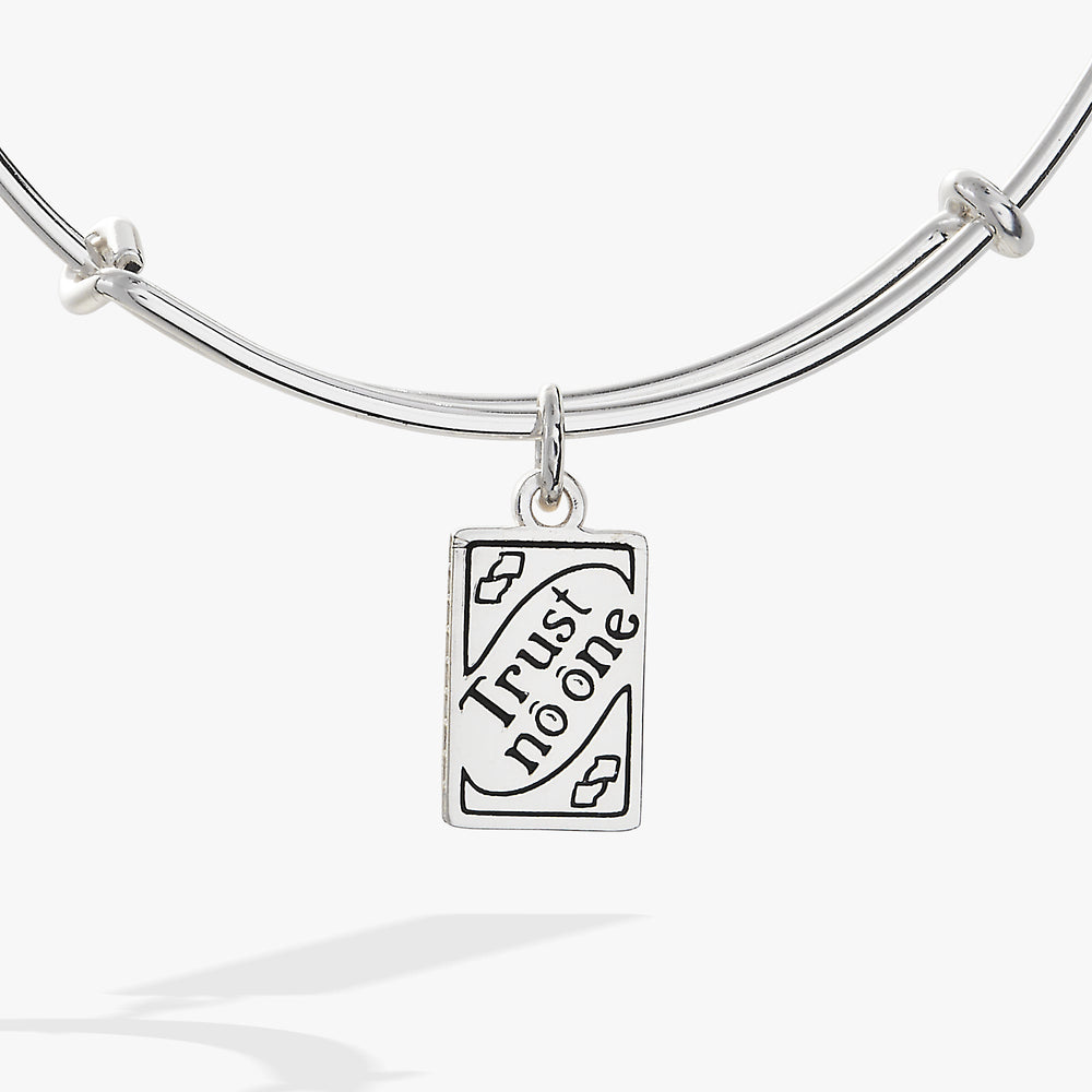 UNO™ “Trust No One” Charm Bangle Silver | Alex and Ani