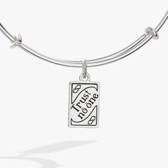 UNO™ “Trust No One” Charm Bangle Silver | Alex and Ani