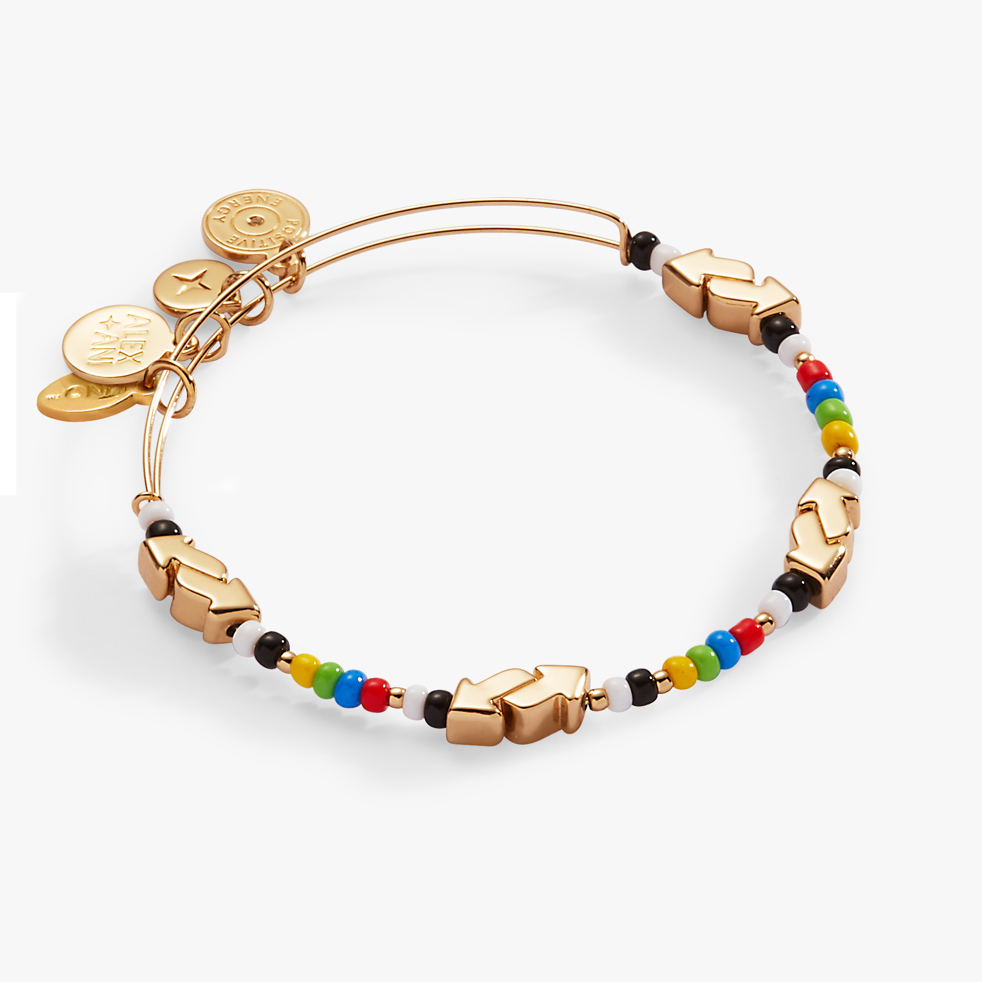 UNO™ Reverse Card Beaded Bangle Gold | Alex and Ani