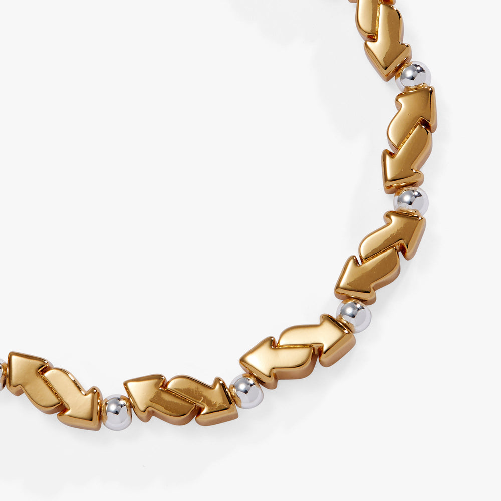 UNO™ Reverse Symbol Stretch Bracelet Two Tone | Alex and Ani