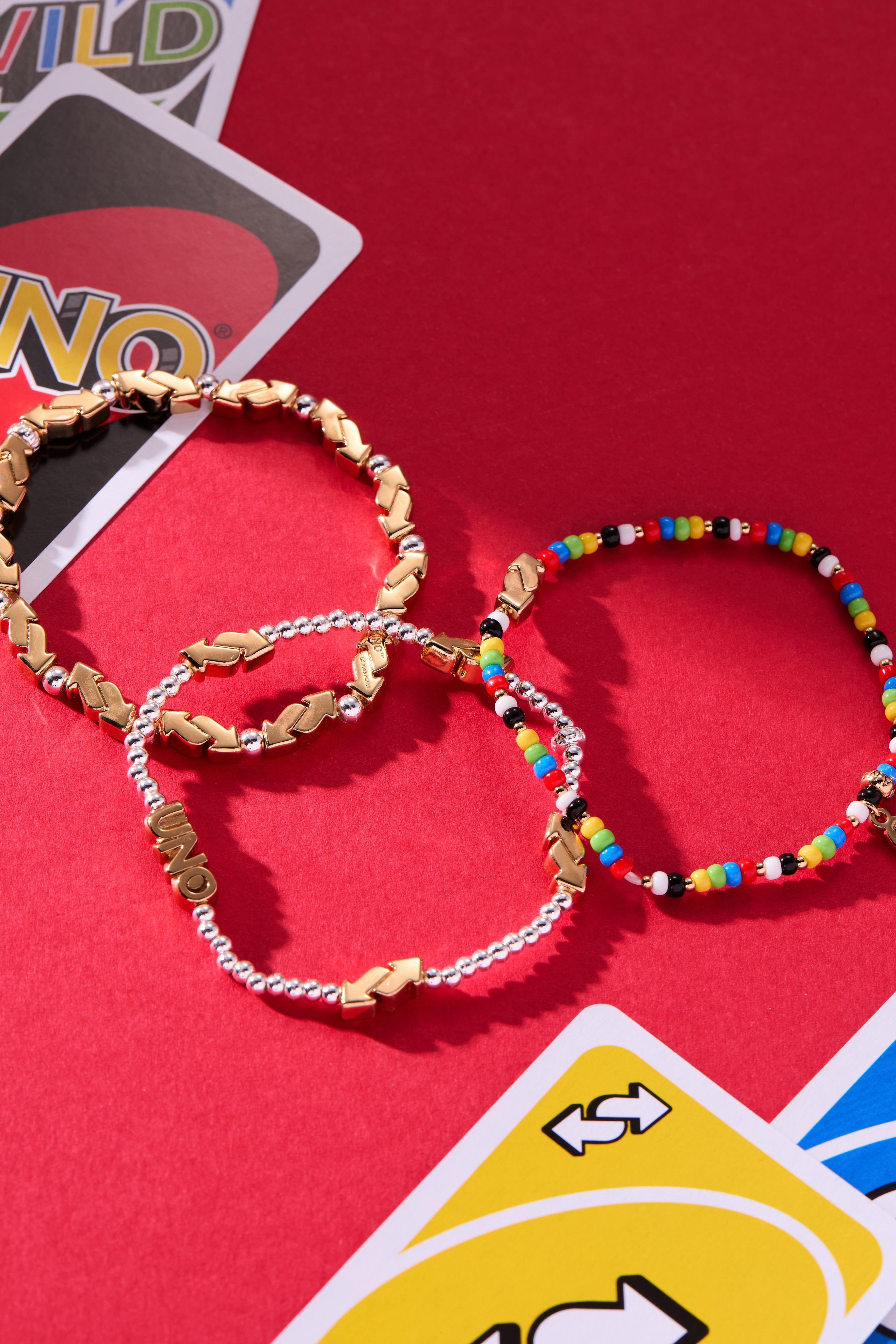 UNO™ Reverse Symbol Stretch Bracelet Two Tone | Alex and Ani
