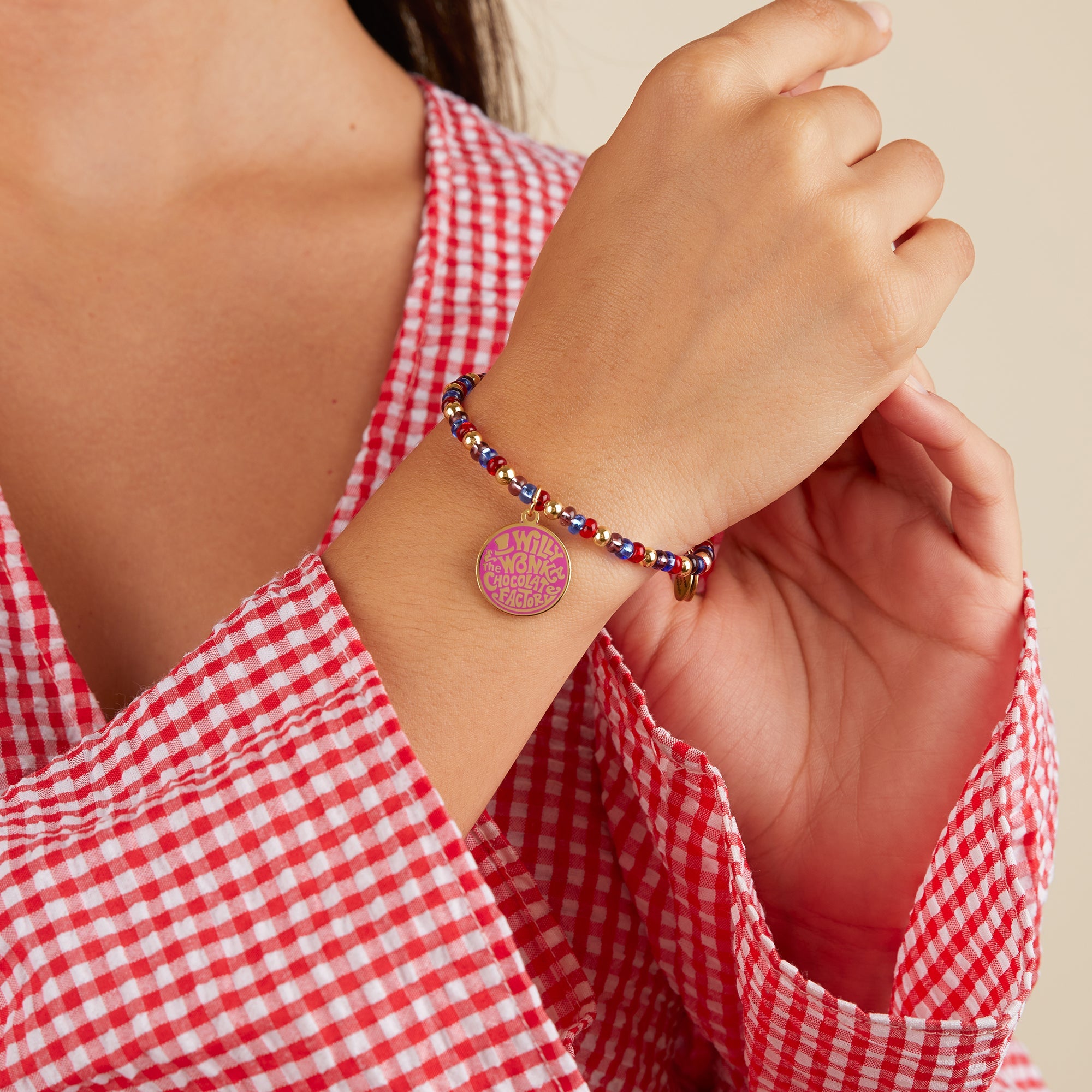 Willy Wonka Chocolate Factory' Beaded Charm Bangle Silver | Alex and Ani