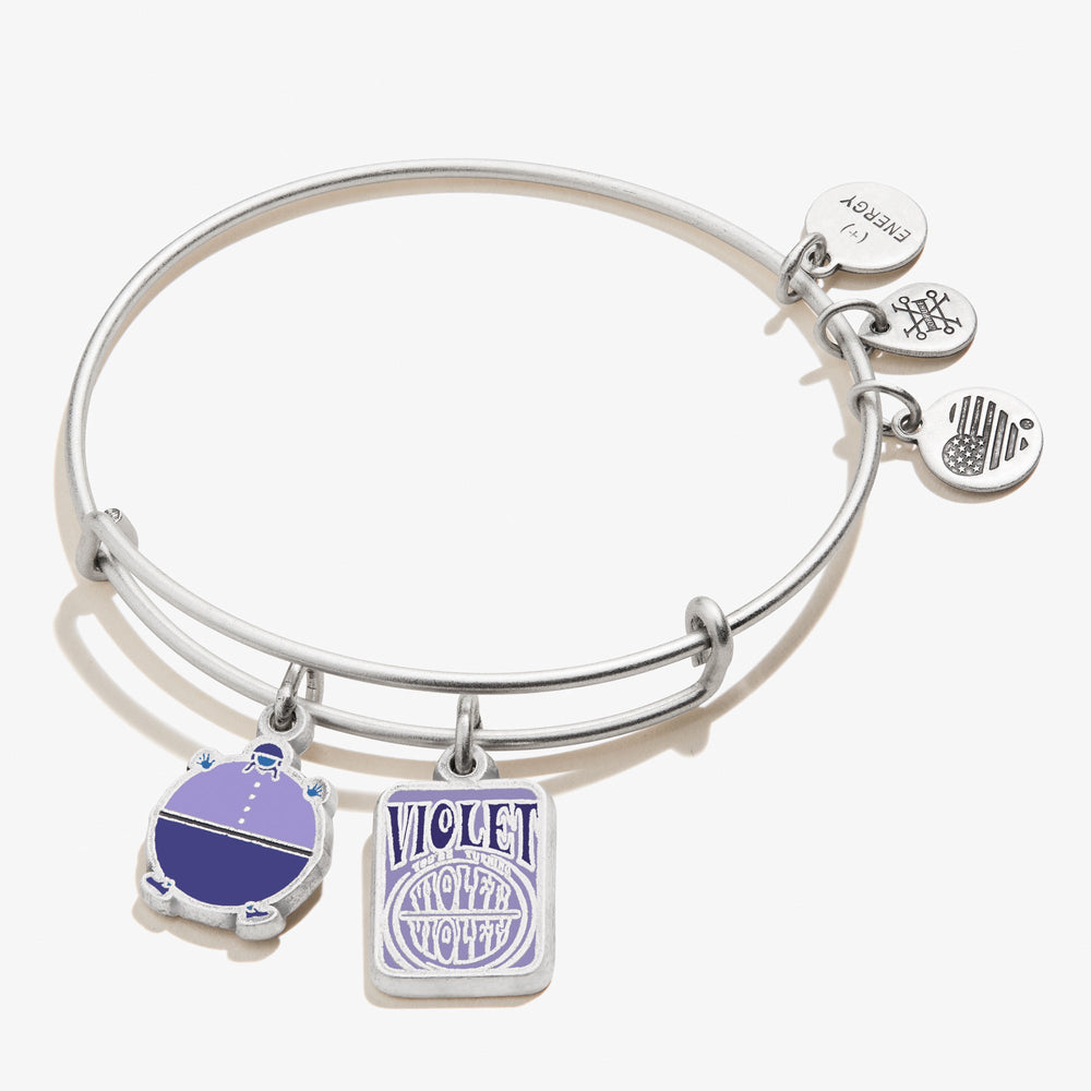 Willy Wonka 'Violet' Duo Charm Bangle - Alex and Ani Rafaelian Silver | Alex and Ani