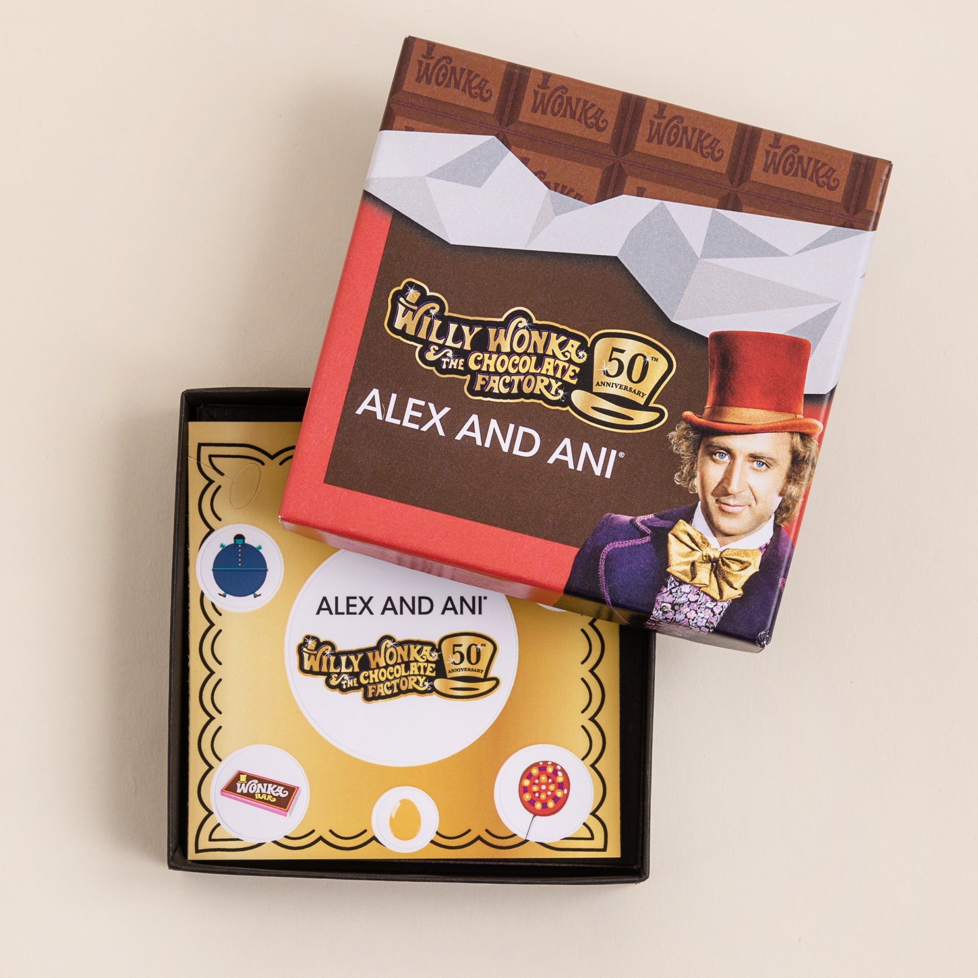 Willy Wonka 'Snozzberries' Inline Charm Bangle - Alex and Ani Rafaelian Silver | Alex and Ani