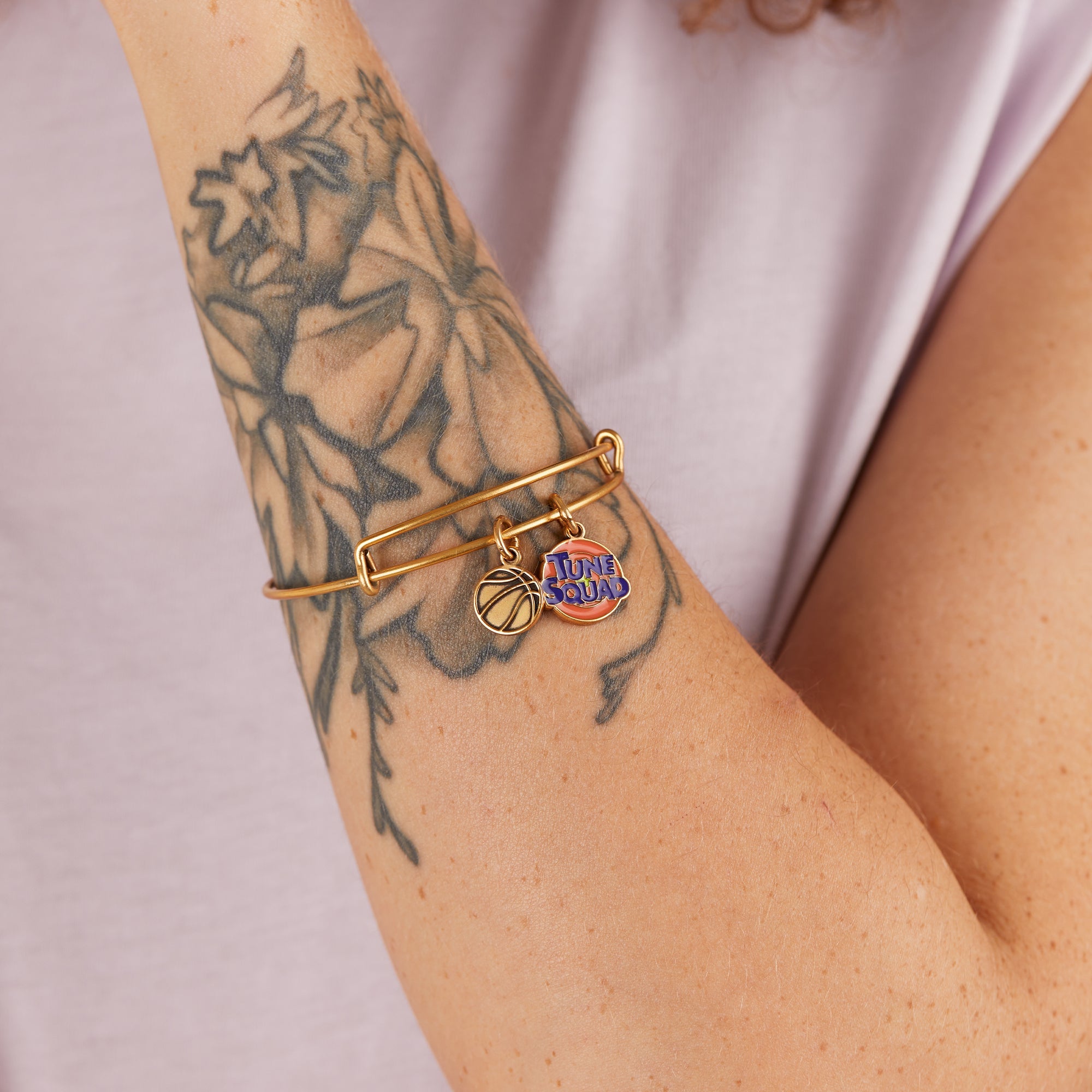 Space Jam 'Tune Squad' Duo Charm Bangle - Alex and Ani Rafaelian Gold | Alex and Ani