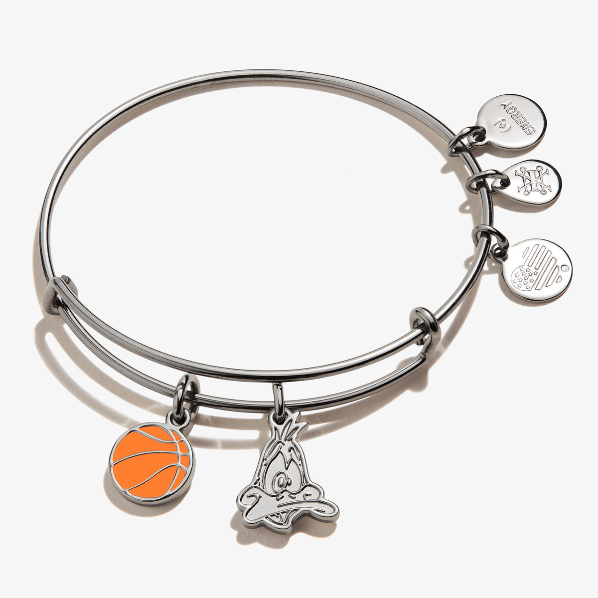 Space Jam Daffy Duck Duo Charm Bangle - Alex and Ani Midnight Silver | Alex and Ani