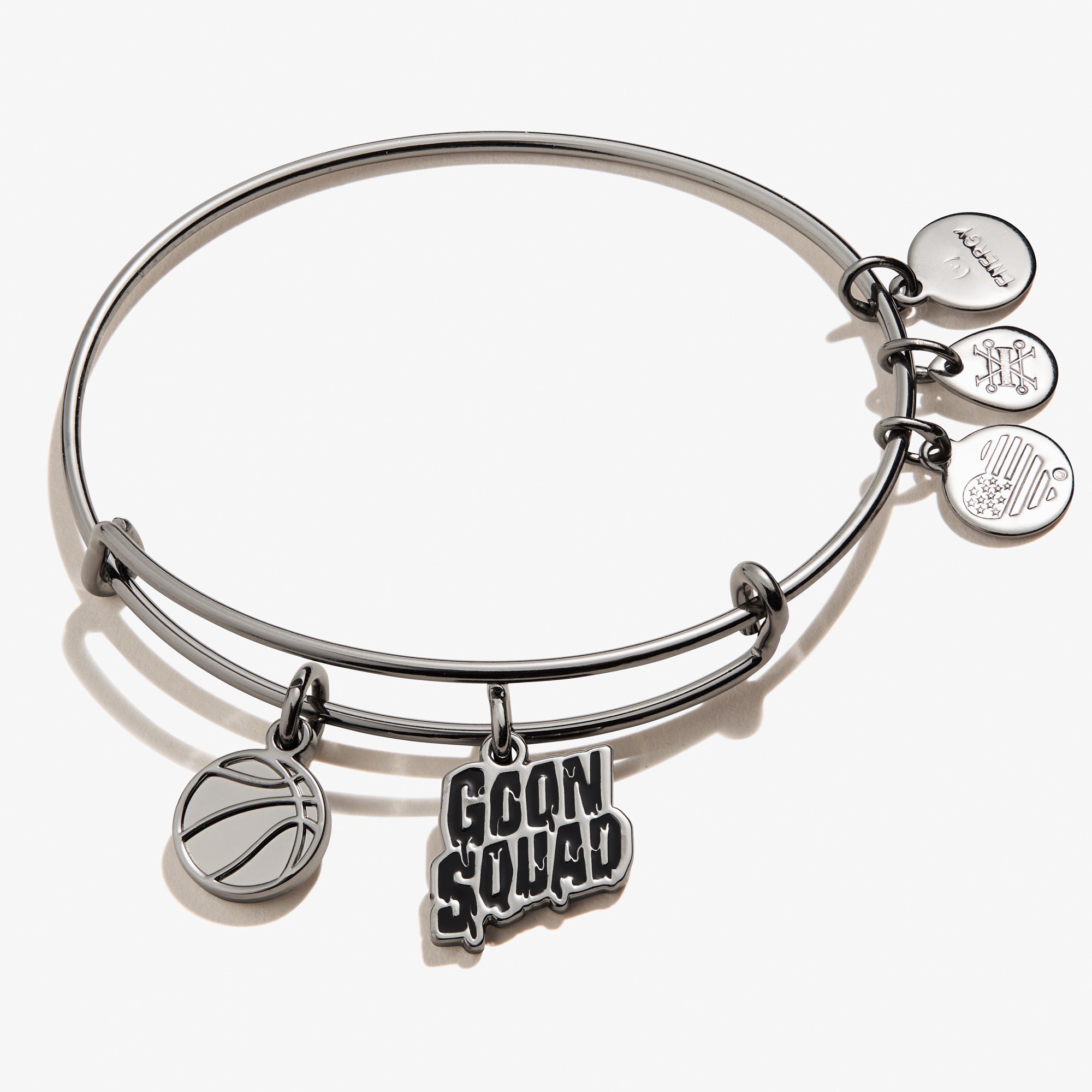 Space Jam 'Goon Squad' Duo Charm Bangle - Alex and Ani Midnight Silver | Alex and Ani