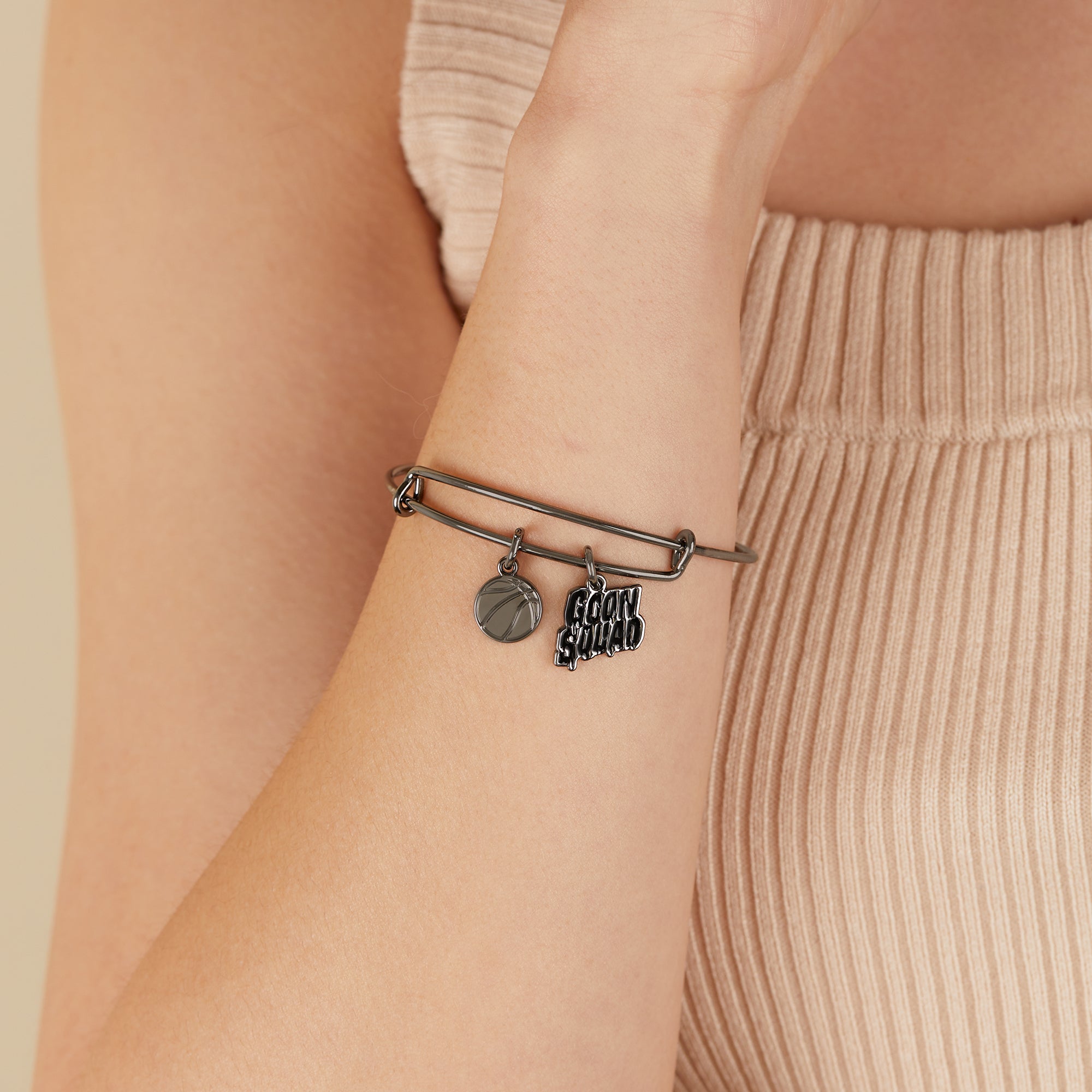 Space Jam 'Goon Squad' Duo Charm Bangle - Alex and Ani Midnight Silver | Alex and Ani