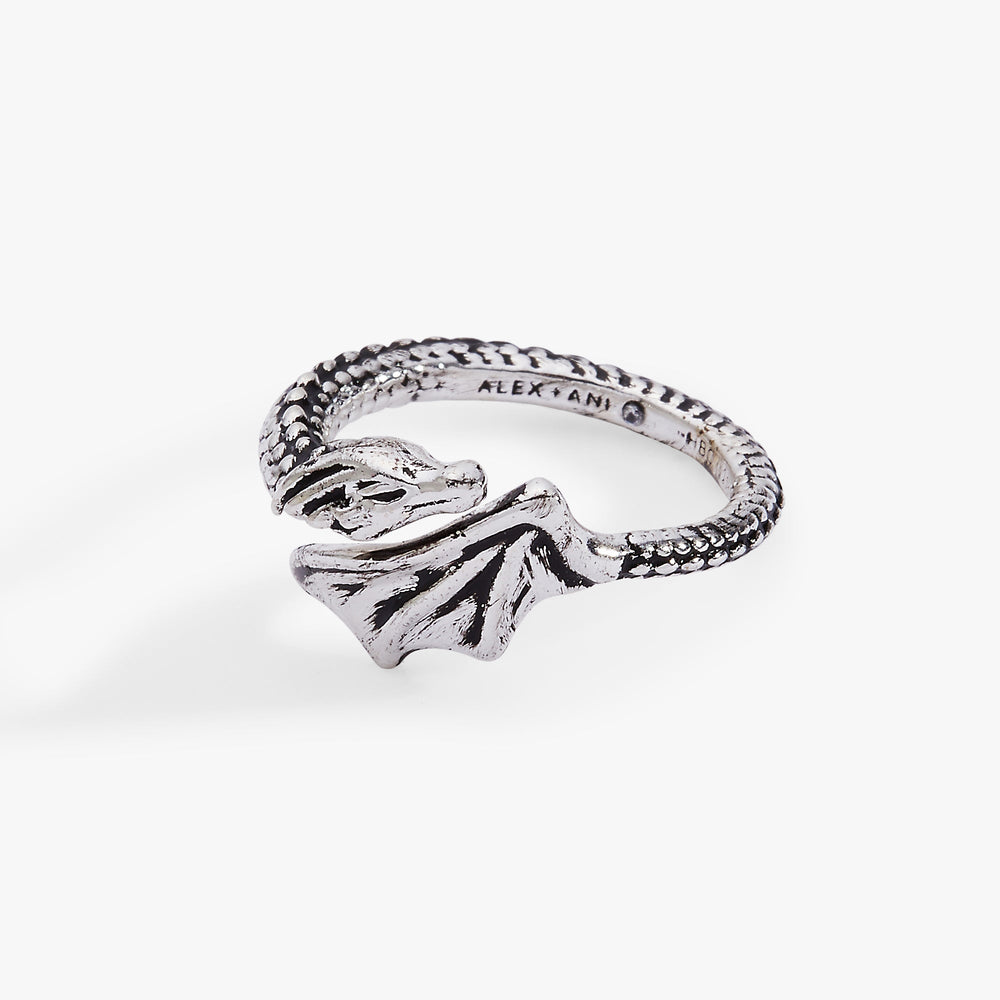 House of the Dragon™ Syrax Bypass Ring Antique Silver | Alex and Ani