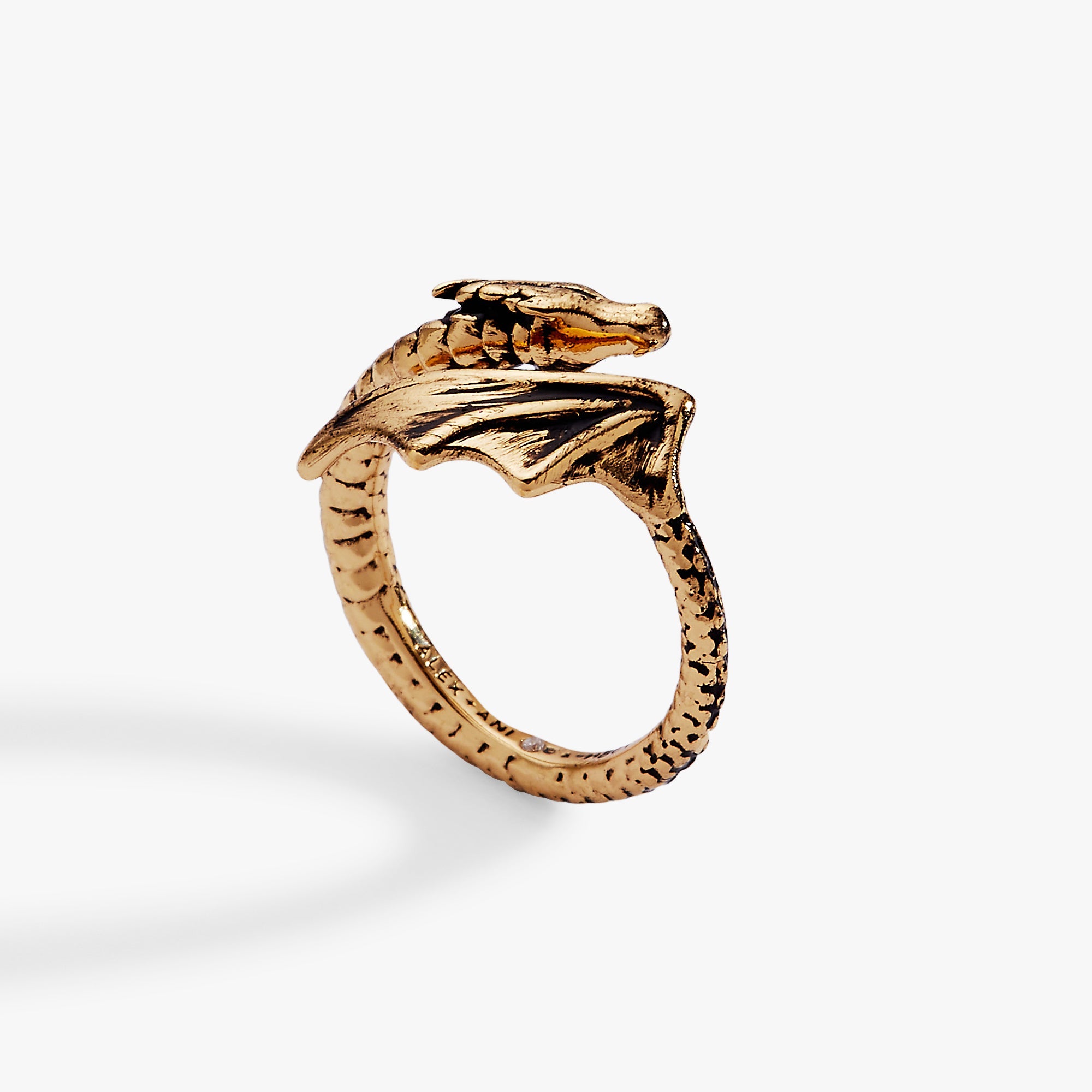 House of the Dragon™ Syrax Bypass Ring Antique Silver | Alex and Ani