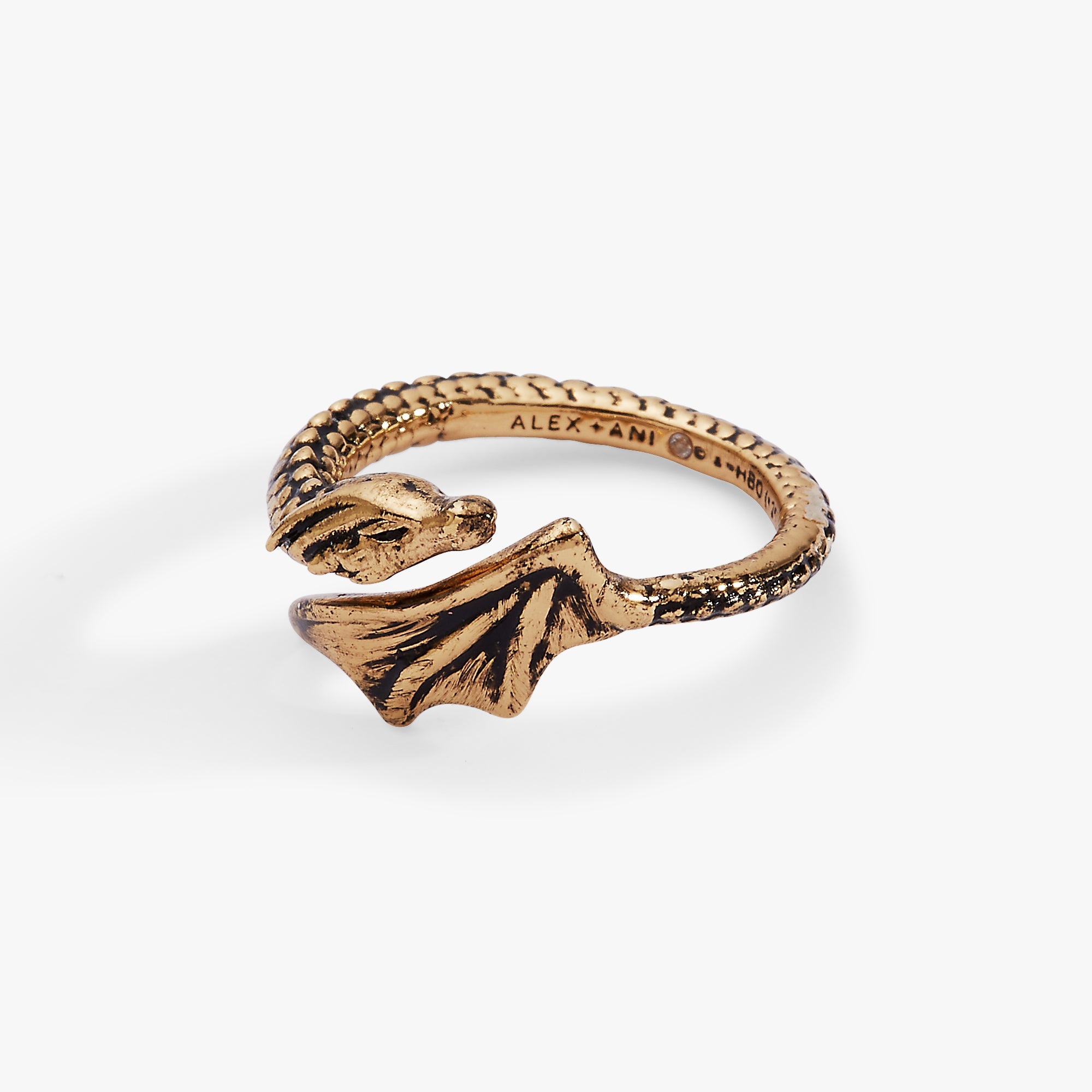 House of the Dragon™ Syrax Bypass Ring Antique Silver | Alex and Ani