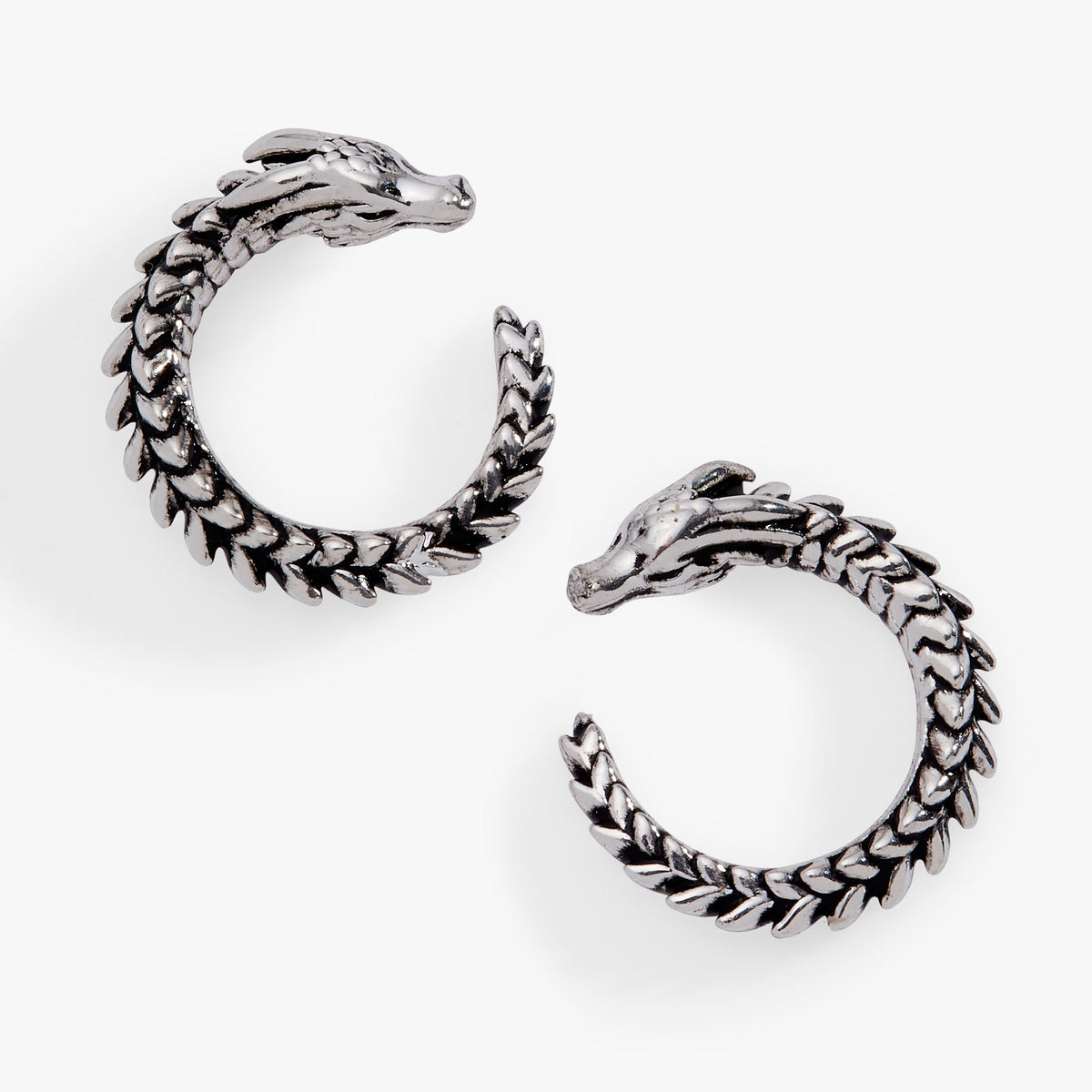 HOUSE OF THE DRAGON™ Syrax Front to Back Hoop Antique Silver | Alex and Ani