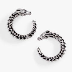 HOUSE OF THE DRAGON™ Syrax Front to Back Hoop Antique Silver | Alex and Ani