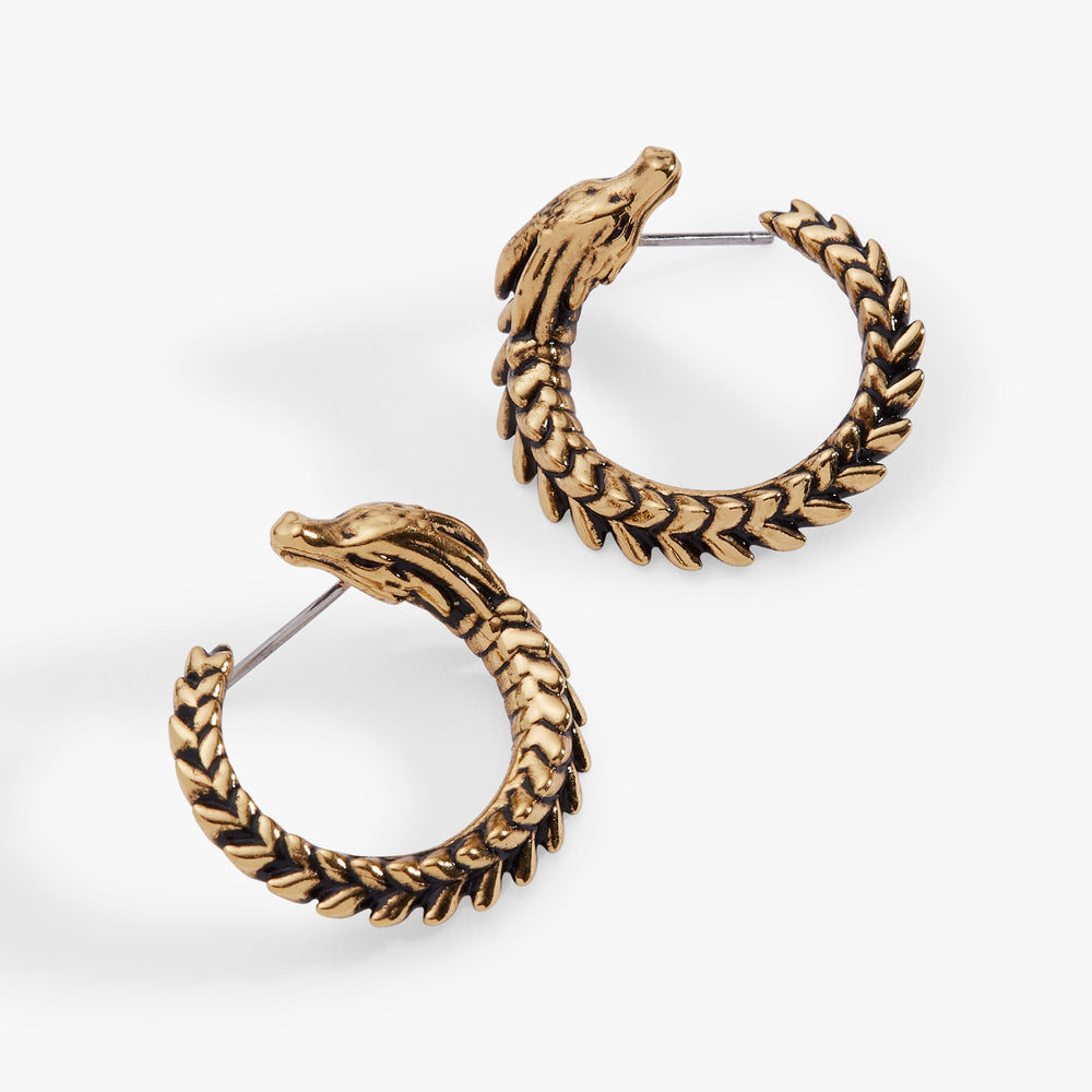 HOUSE OF THE DRAGON™ Syrax Front to Back Hoop Antique Silver | Alex and Ani