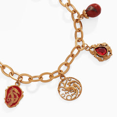 HOUSE OF THE DRAGON™ Toggle Multi-Charm Bracelet Antique Gold | Alex and Ani