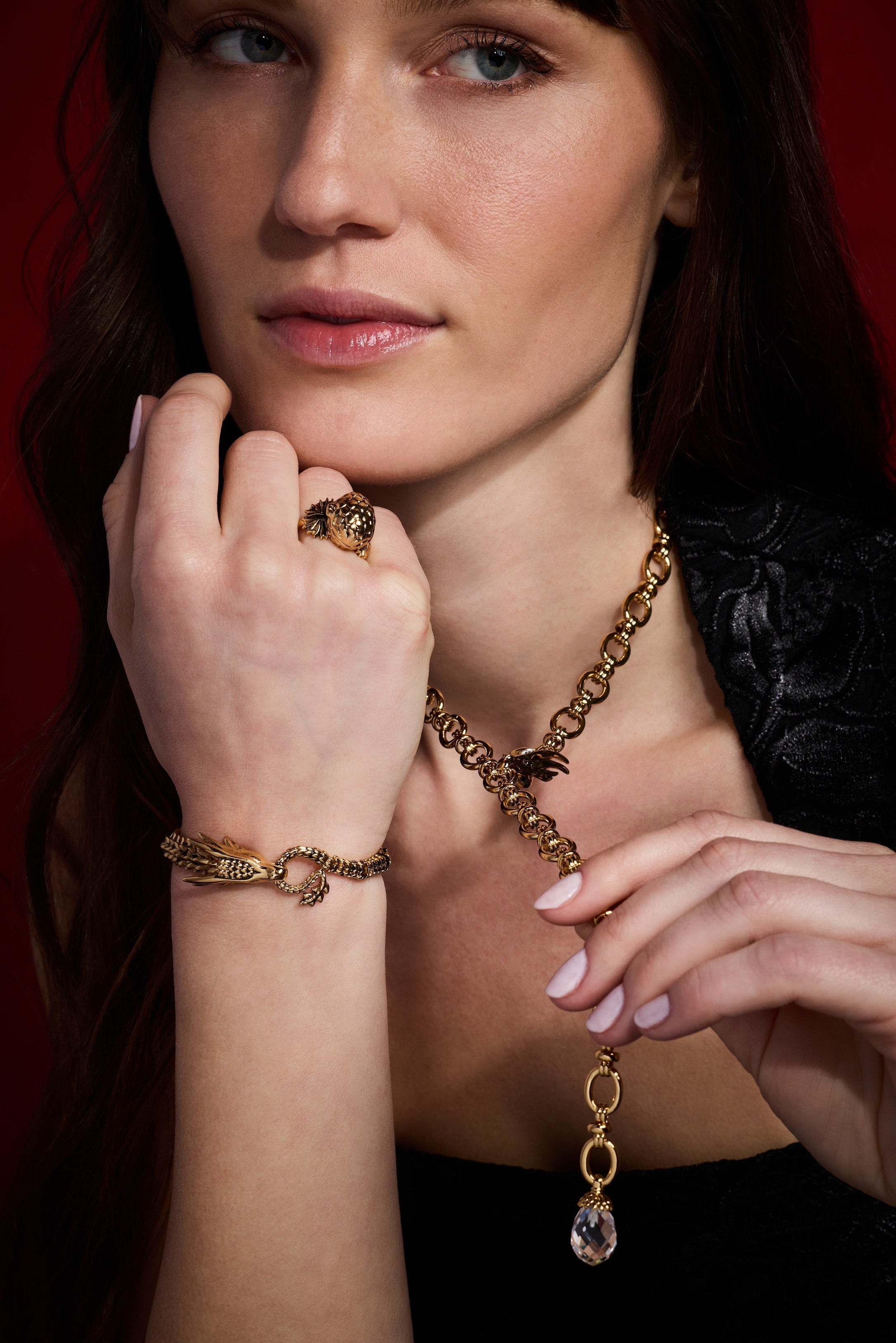 HOUSE OF THE DRAGON™ Syrax Linear Bracelet Gold | Alex and Ani