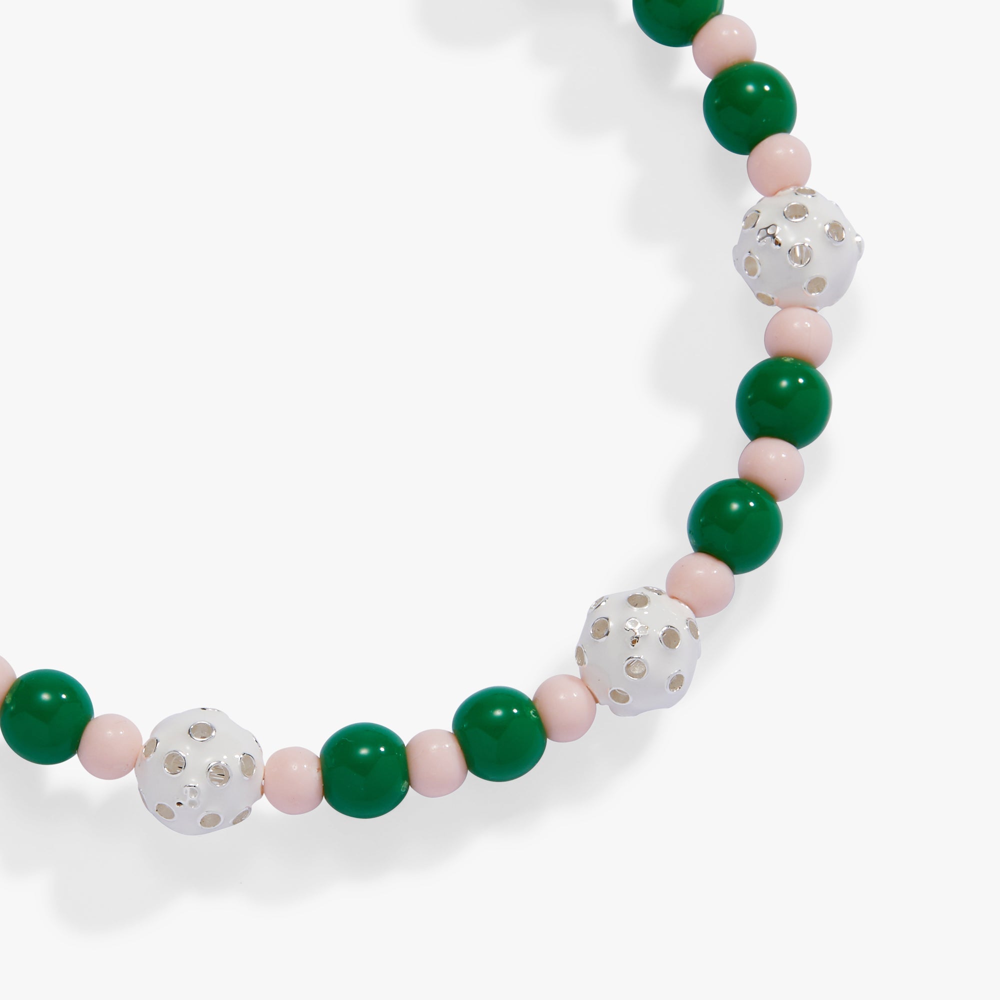 Barbie™ Pickleball Beaded Charm Bangle Silver | Alex and Ani