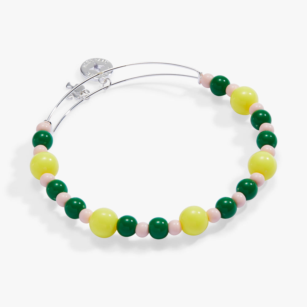 Barbie™ Tennis Beaded Charm Bangle Silver | Alex and Ani