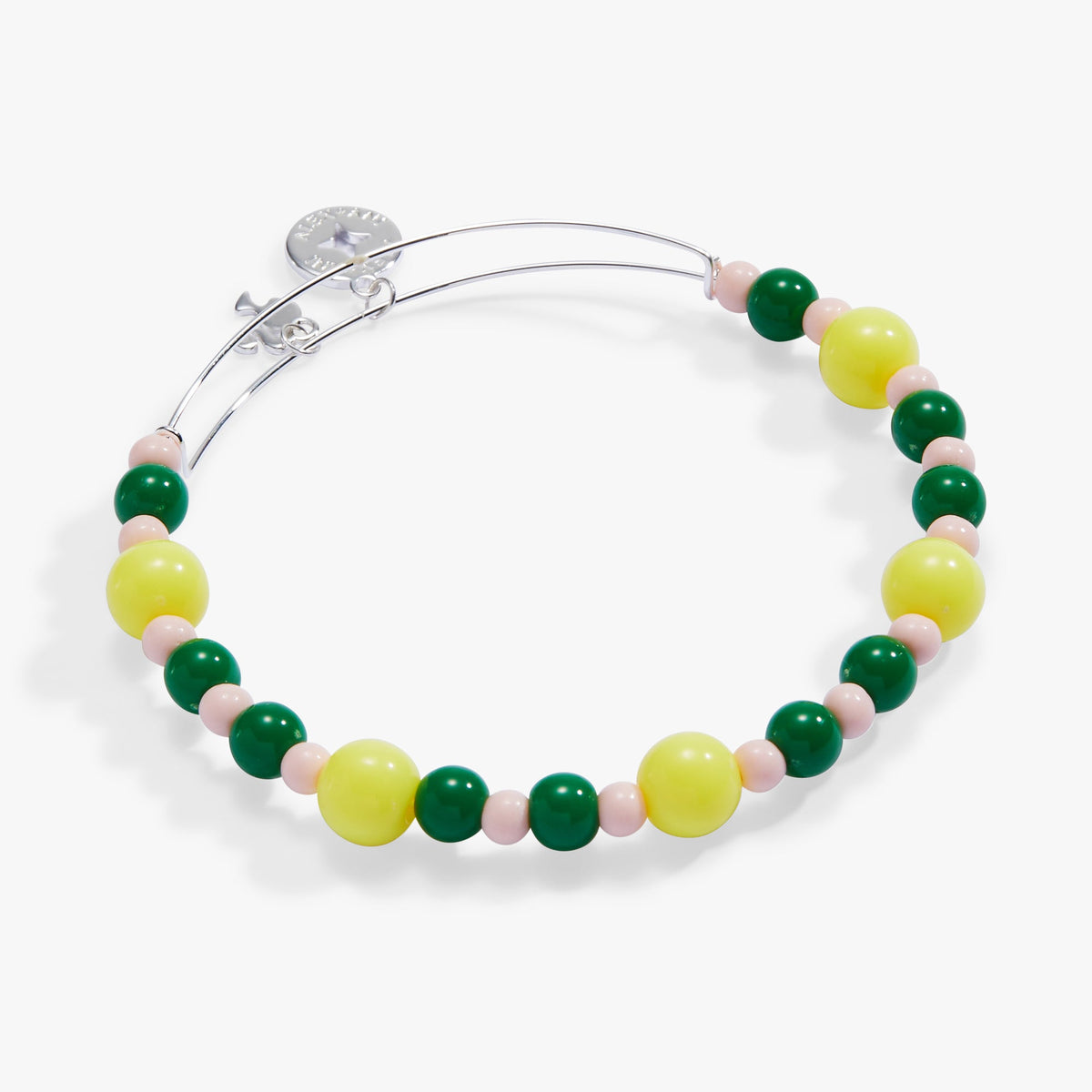 Barbie™ Tennis Beaded Charm Bangle Silver | Alex and Ani