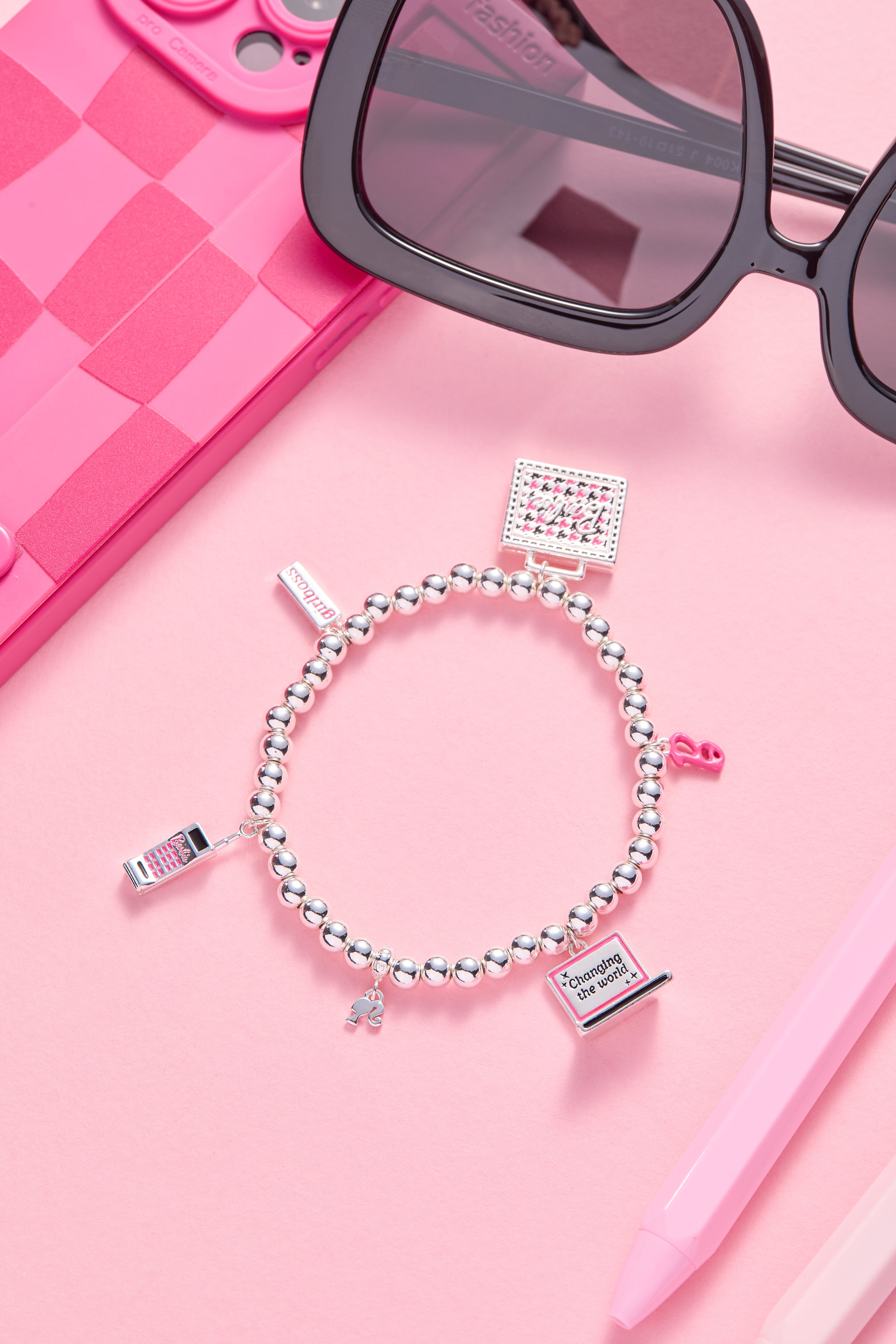 Barbie™ Girlboss Stretch Bracelet Silver | Alex and Ani