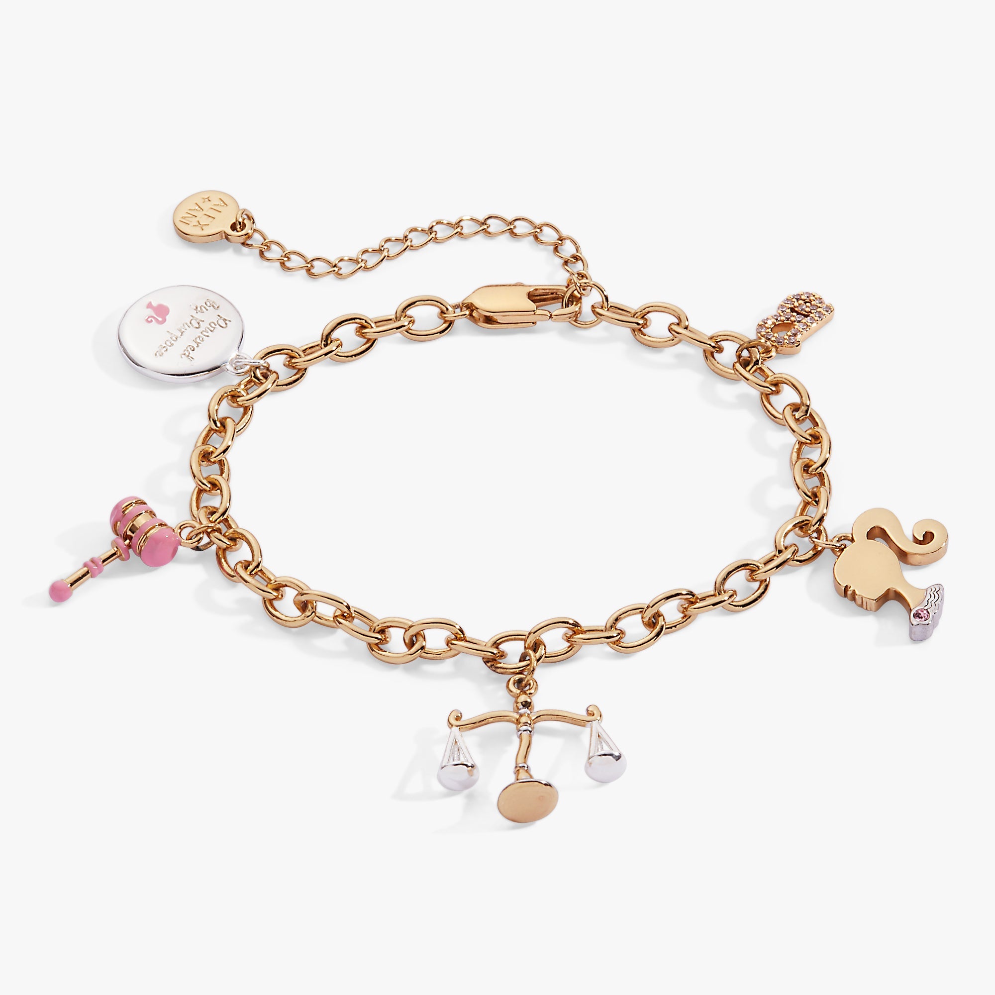 Barbie™ Legal Charm Bracelet Two Tone | Alex and Ani