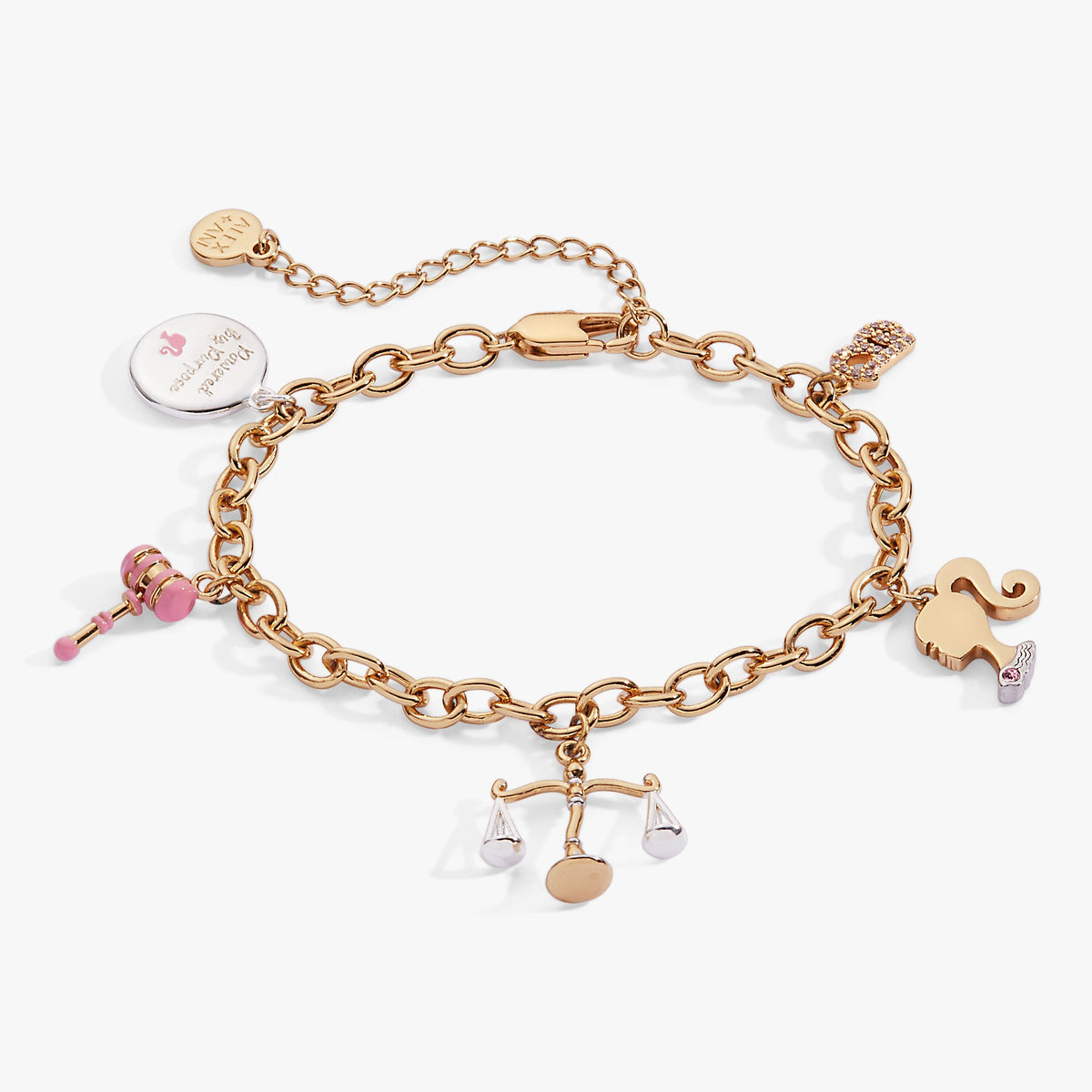 Barbie™ Legal Charm Bracelet Two Tone | Alex and Ani