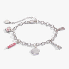 Barbie™ Chef Charm Bracelet Silver | Alex and Ani