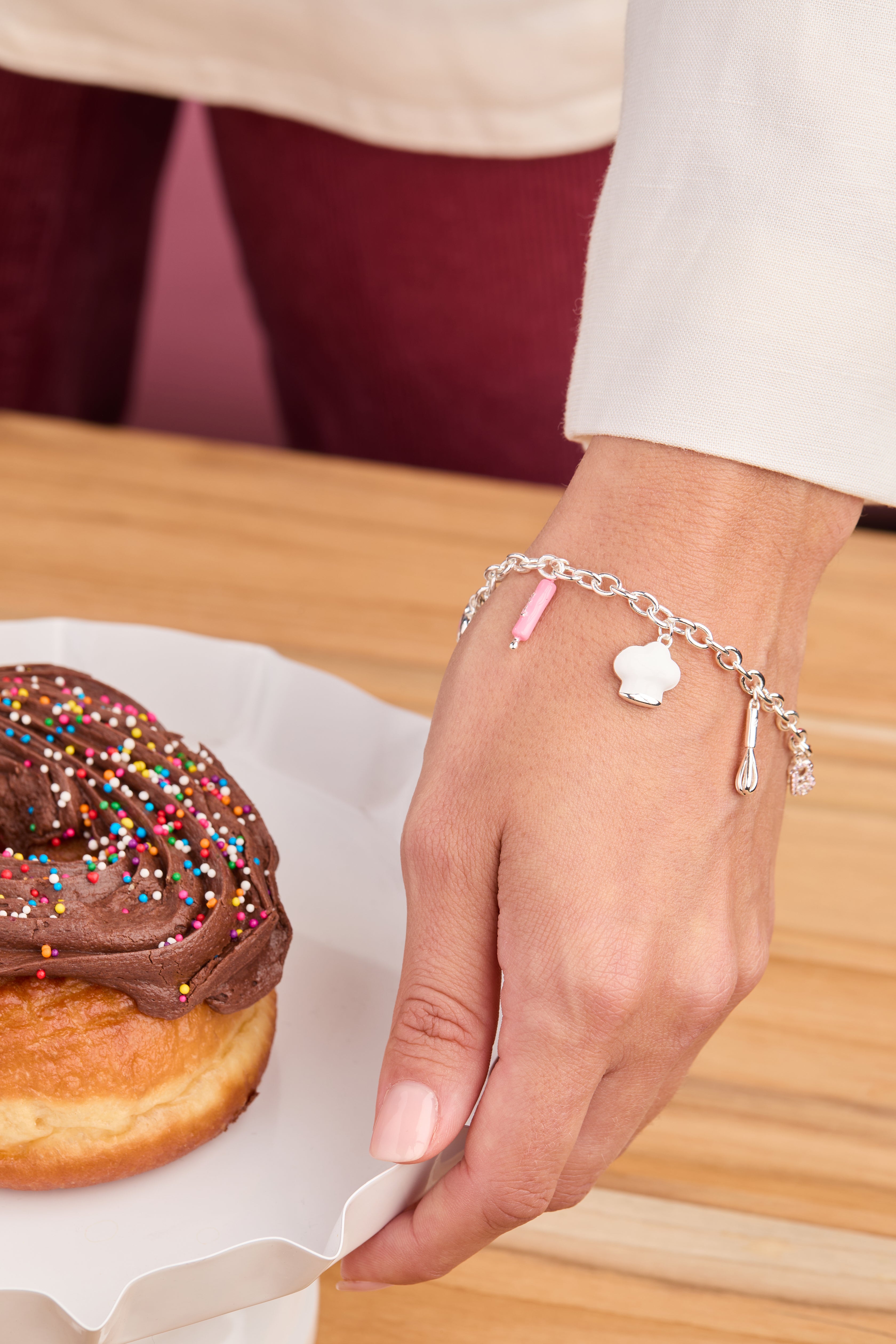 Barbie™ Chef Charm Bracelet Silver | Alex and Ani
