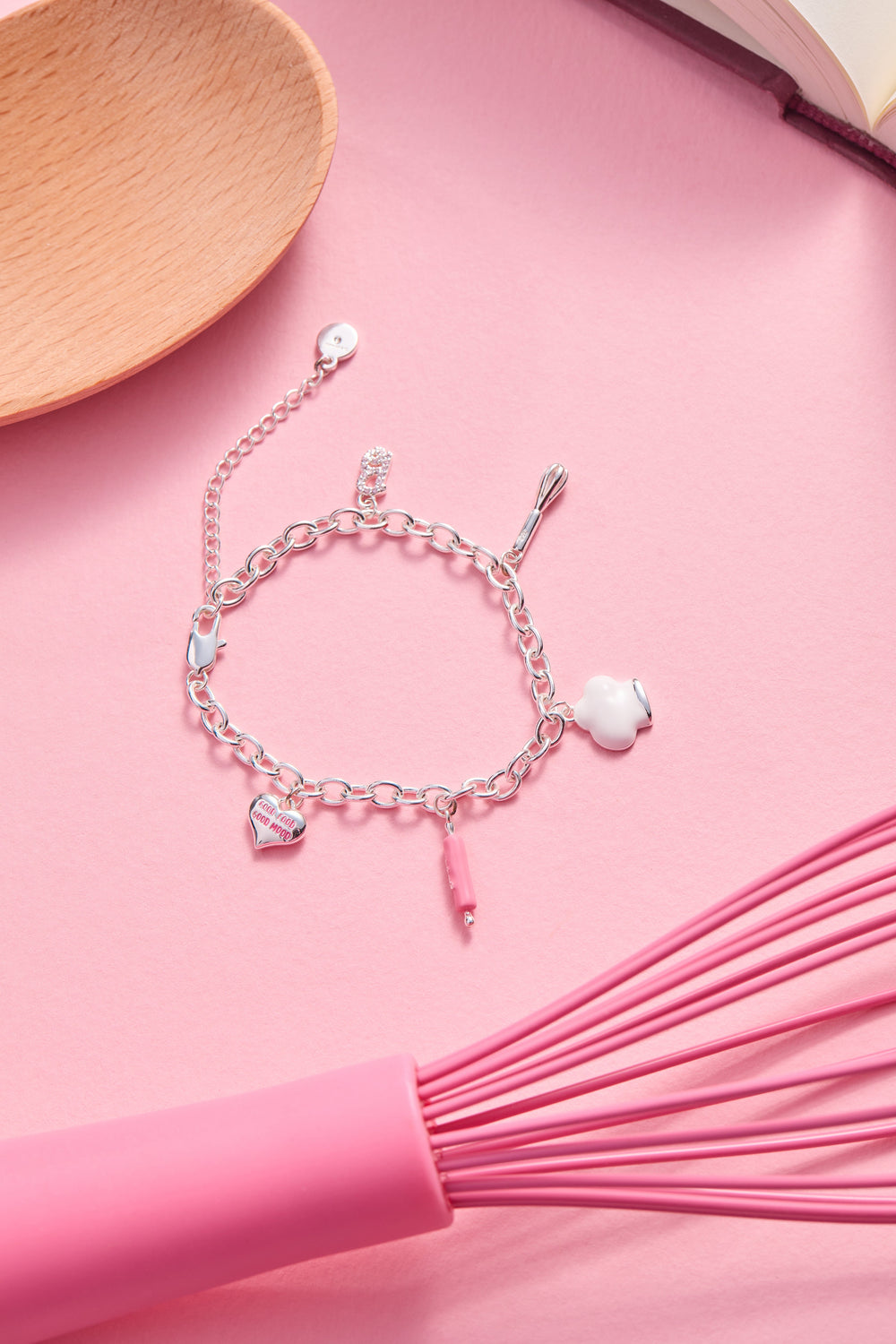 Barbie™ Chef Charm Bracelet Silver | Alex and Ani