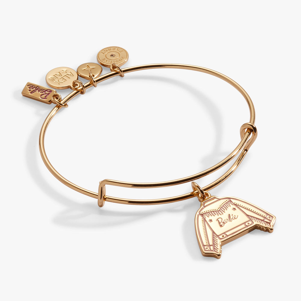 Barbie™ Western Jacket Charm Bangle Gold | Alex and Ani