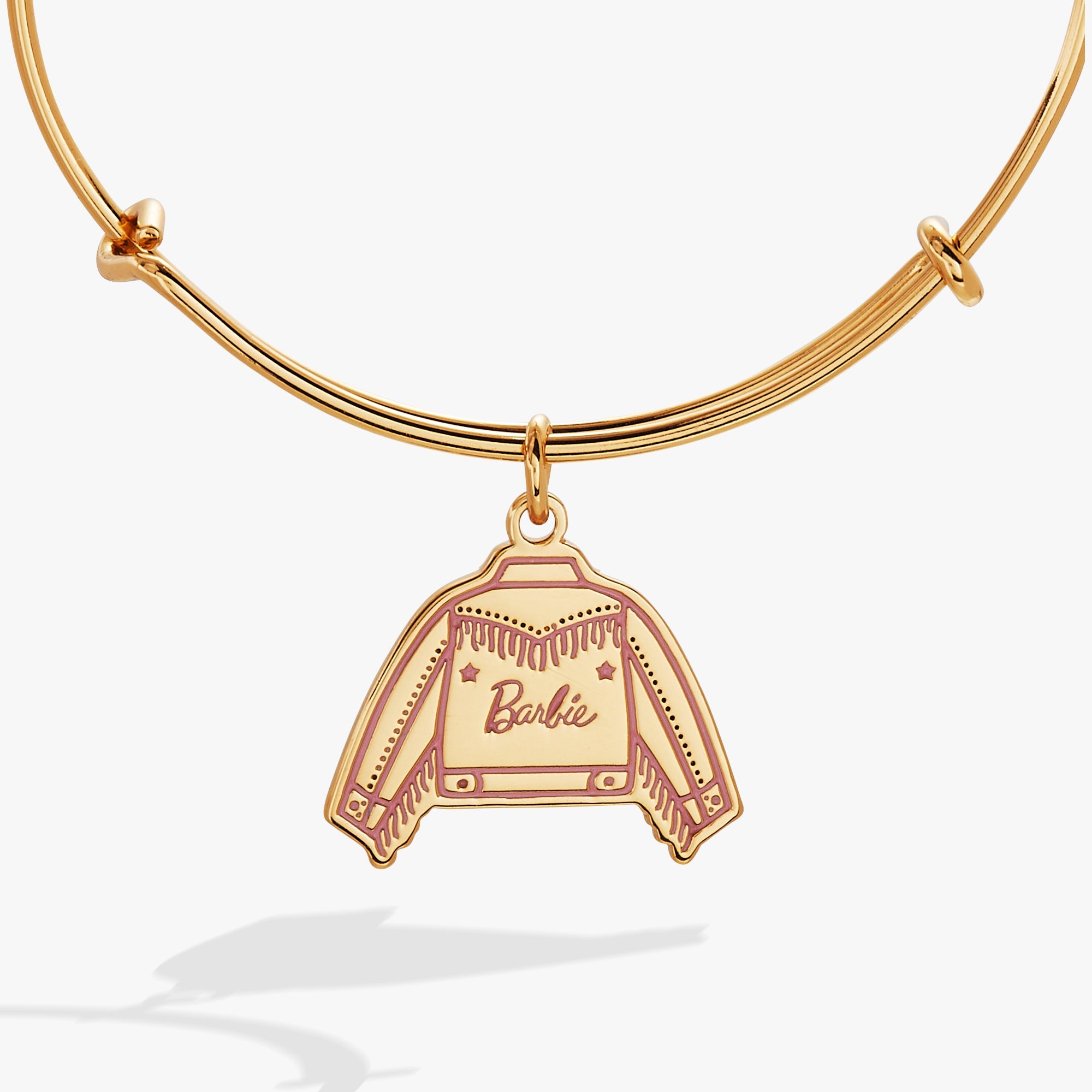 Barbie™ Western Jacket Charm Bangle Gold | Alex and Ani