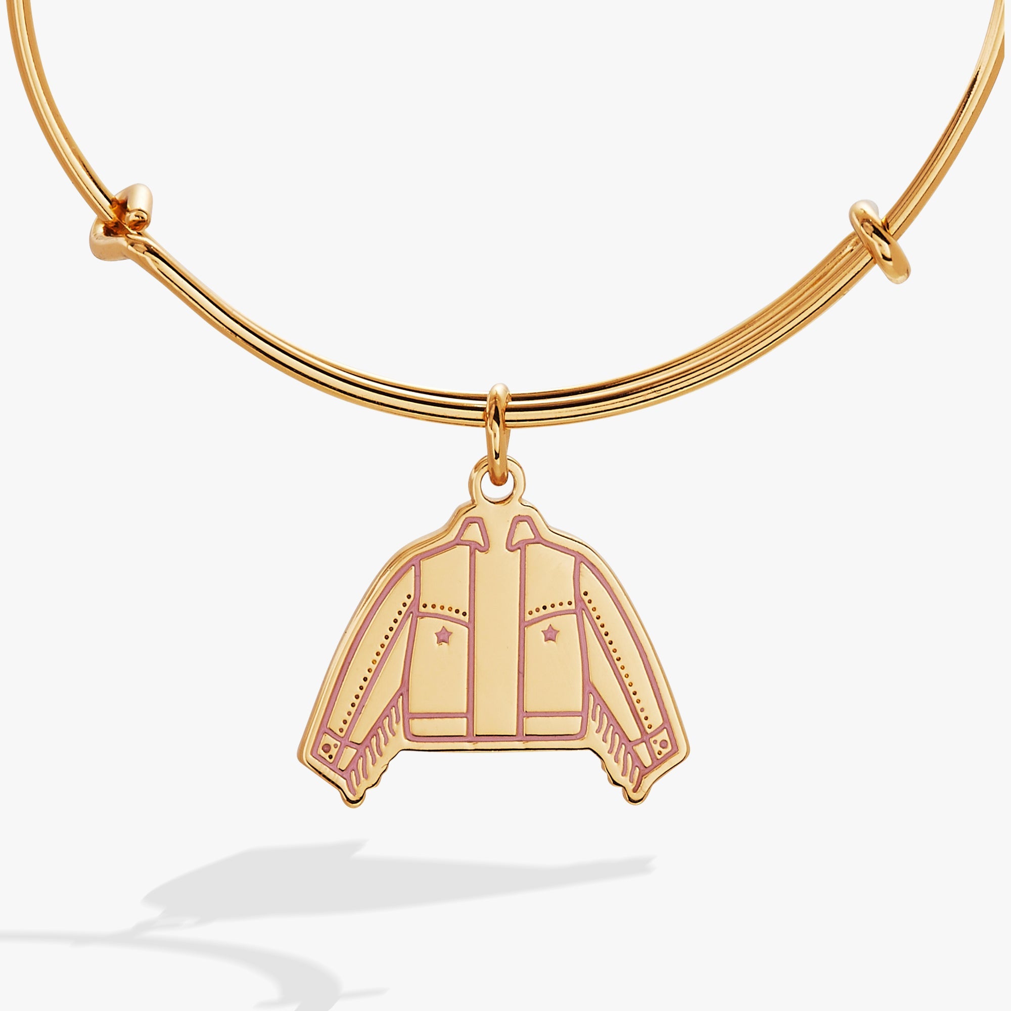 Barbie™ Western Jacket Charm Bangle Gold | Alex and Ani