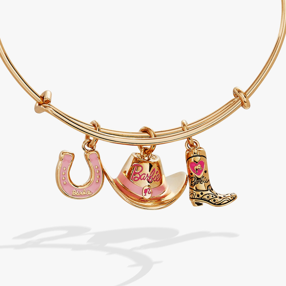 Barbie™ Western Trio Charm Bangle Gold | Alex and Ani