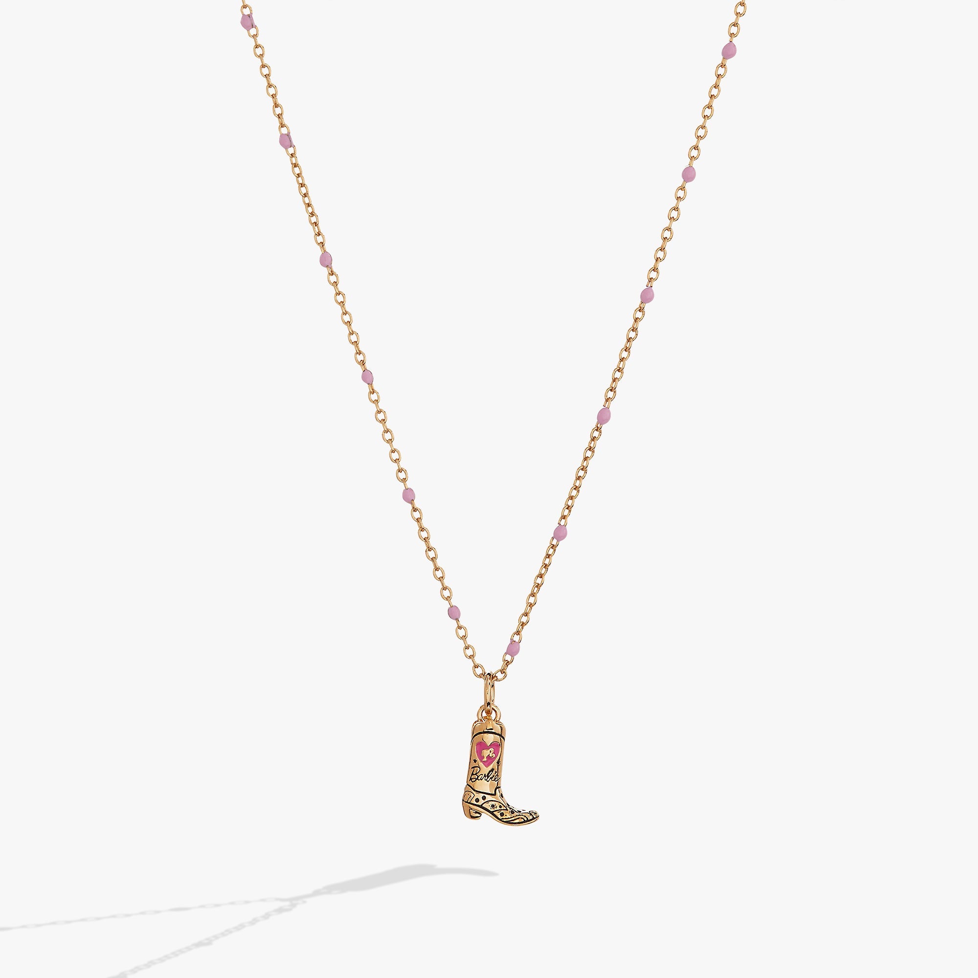 Barbie™ Cowboy Boot Pendant Necklace Gold | Alex and Ani