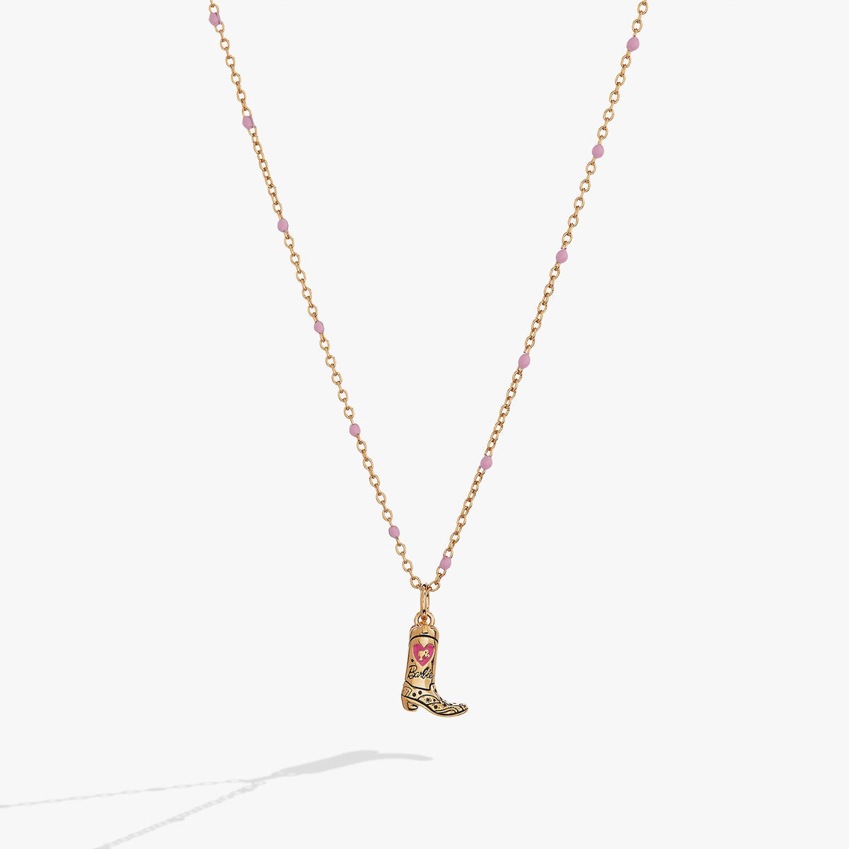 Barbie™ Cowboy Boot Pendant Necklace Gold | Alex and Ani
